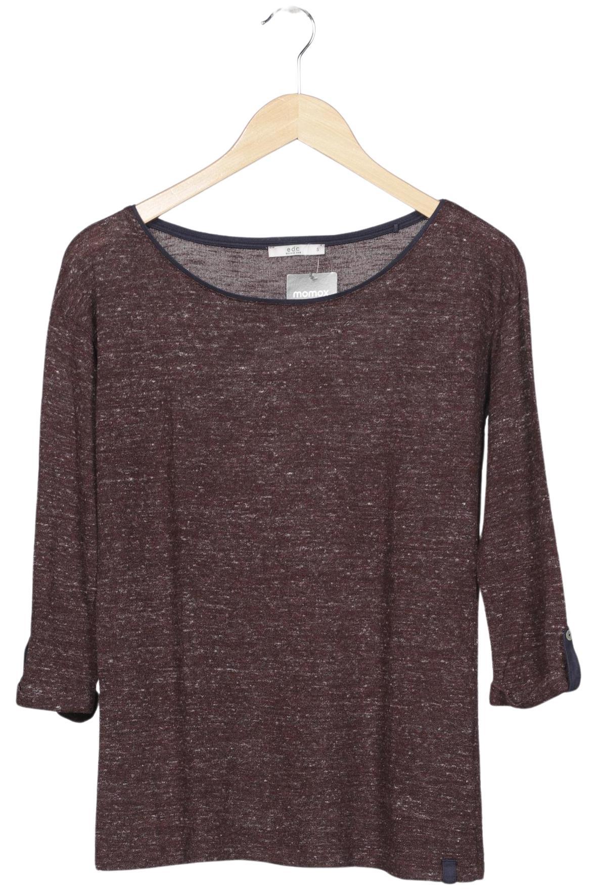 

edc by Esprit Damen Langarmshirt, bordeaux, Gr. 36