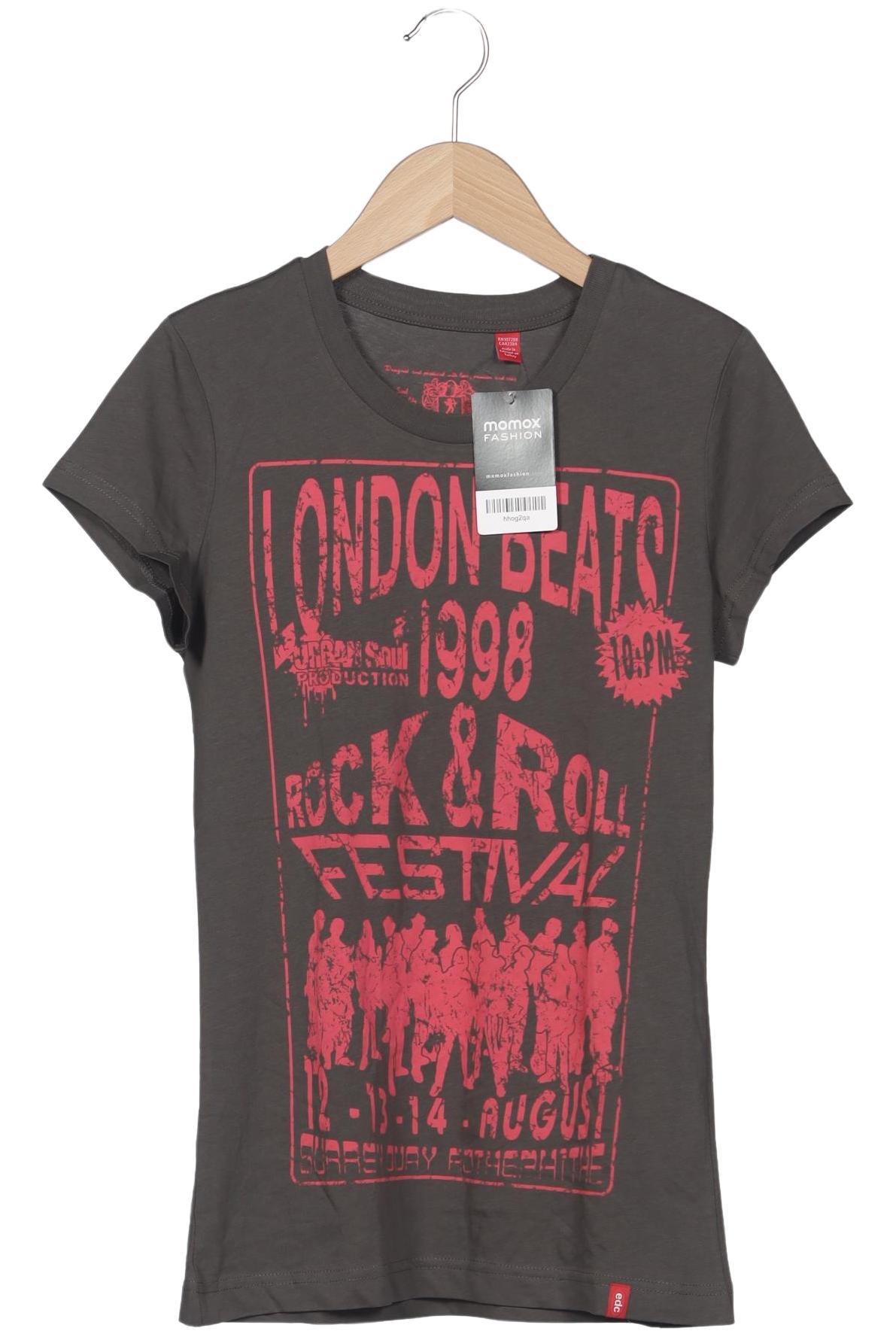 

edc by Esprit Damen T-Shirt, grau, Gr. 36