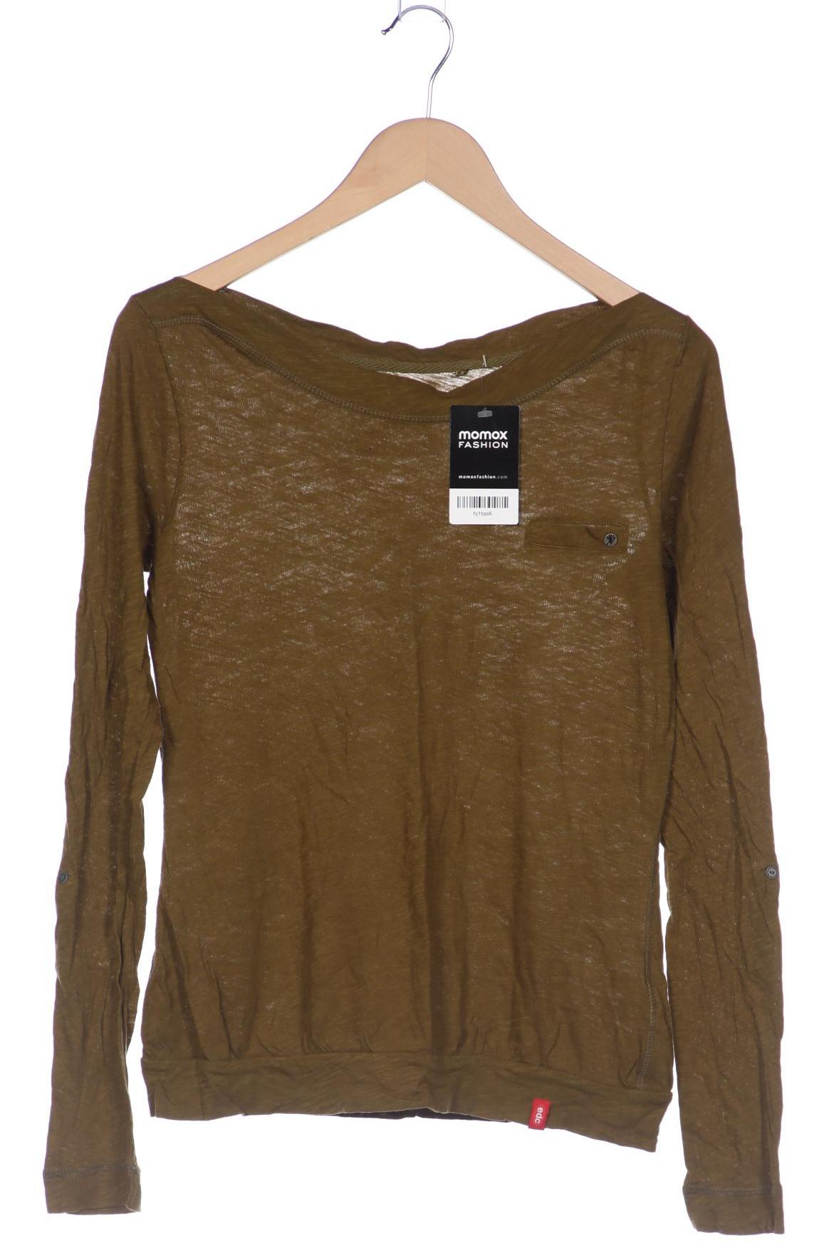 

edc by Esprit Damen Langarmshirt, grün, Gr. 36