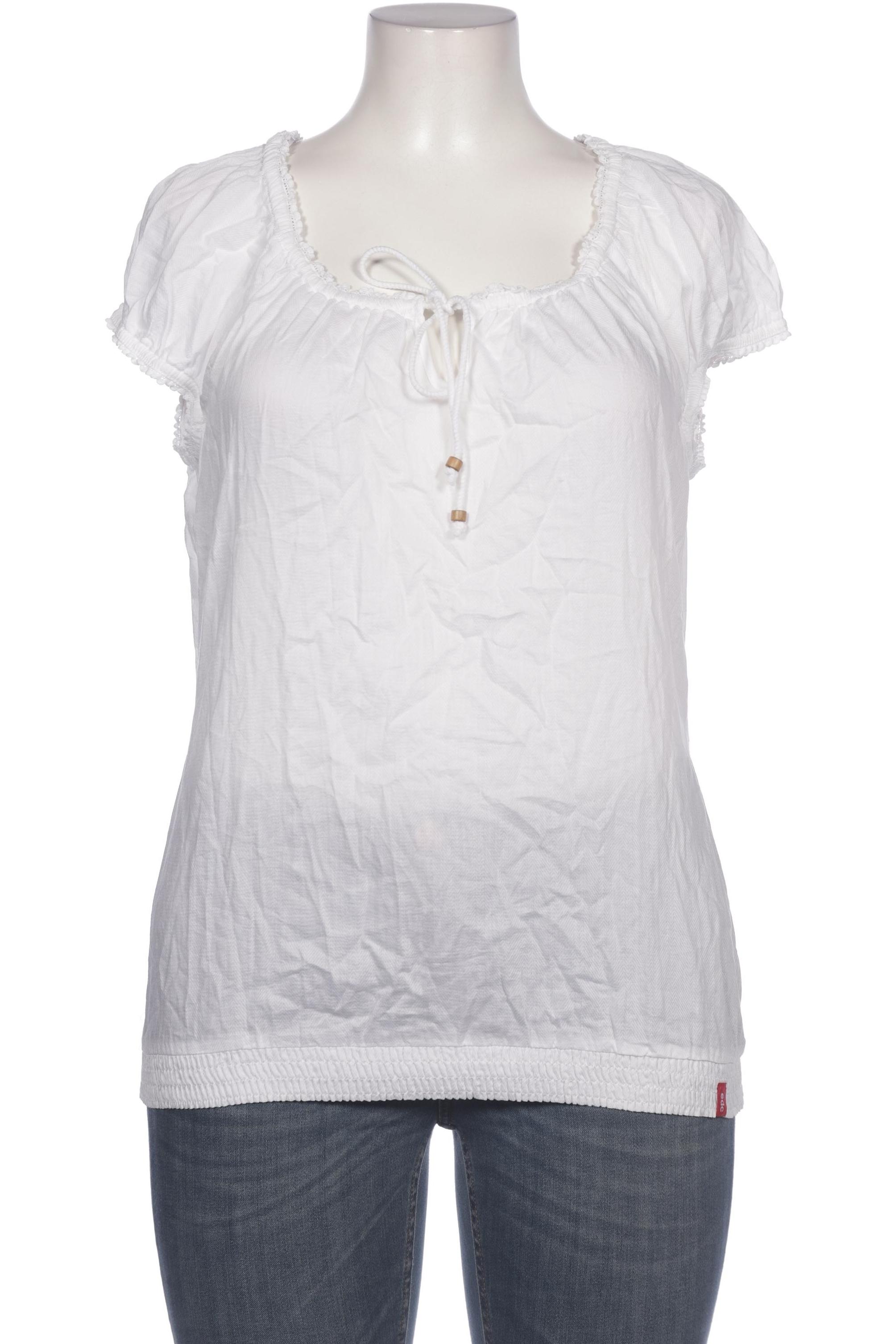 

edc by Esprit Damen Bluse, weiß, Gr. 44