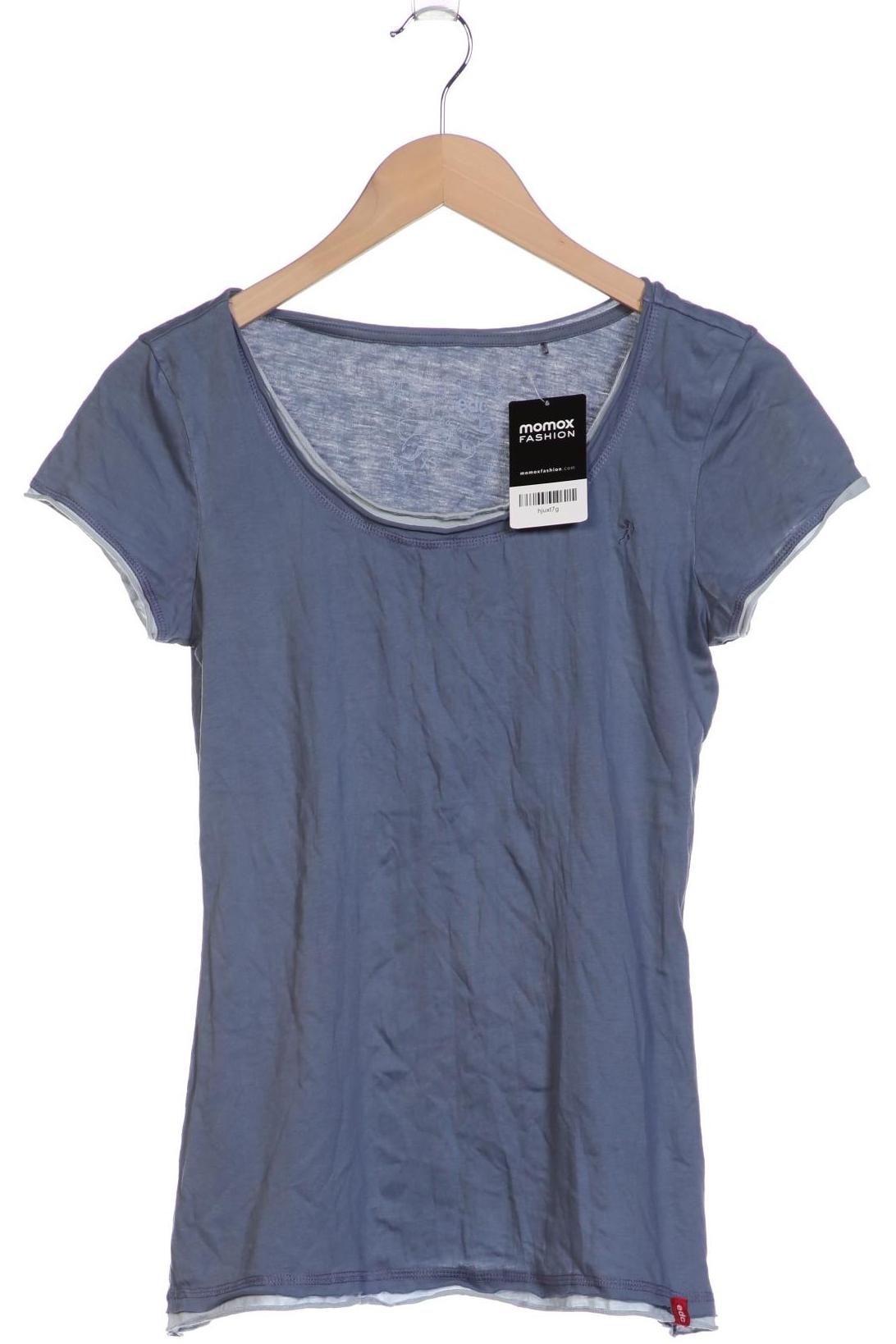 

edc by Esprit Damen T-Shirt, blau, Gr. 34