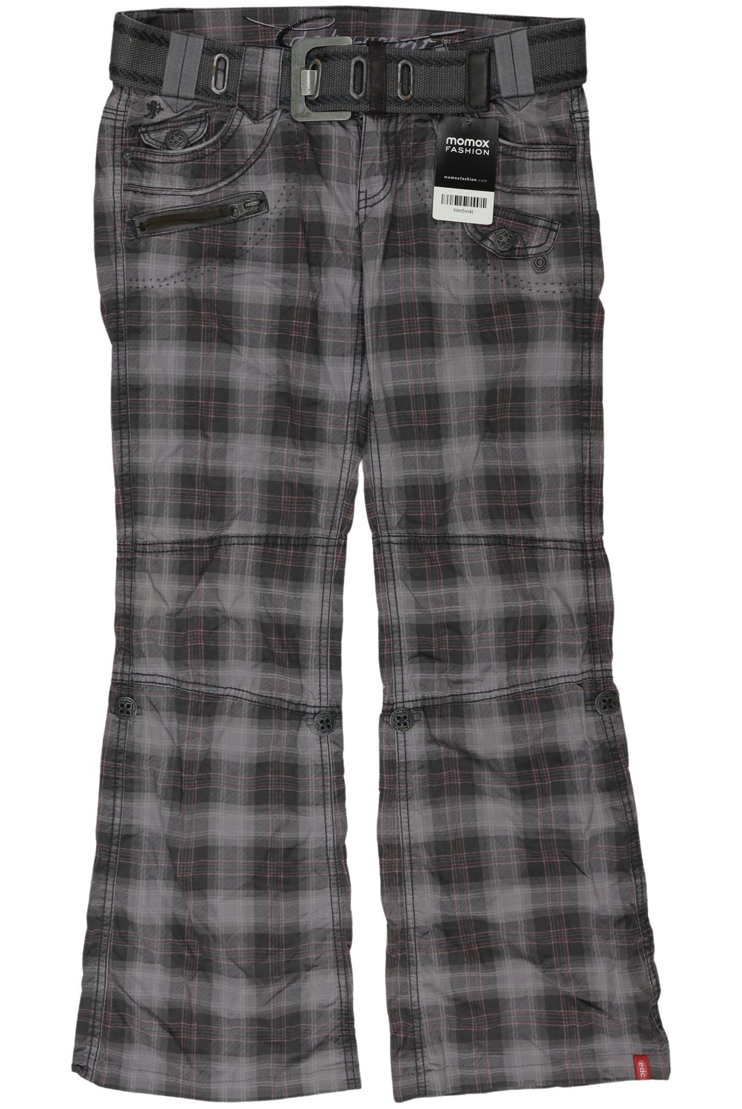 

edc by Esprit Damen Stoffhose, grau, Gr. 30