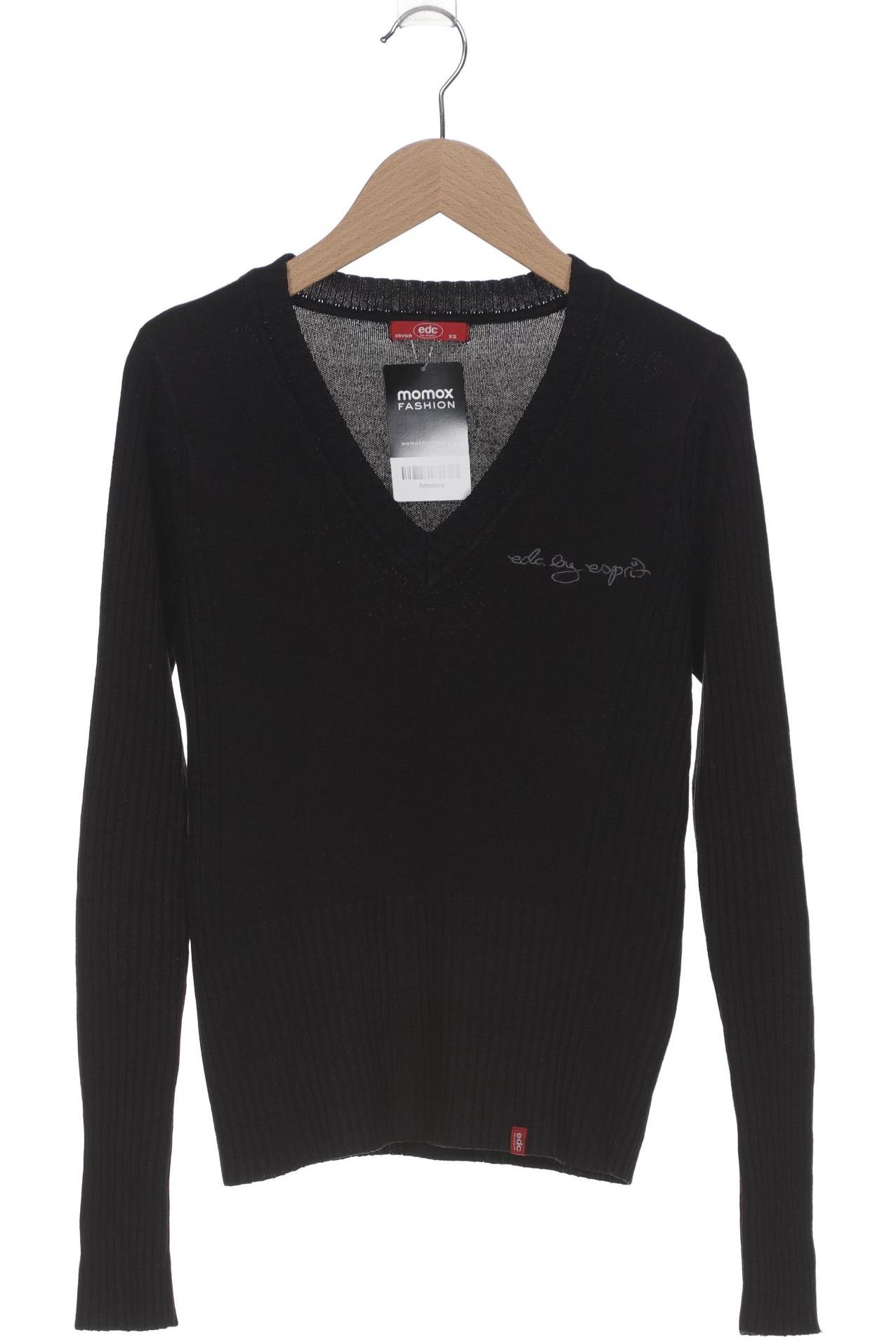 

edc by Esprit Damen Pullover, schwarz, Gr. 34