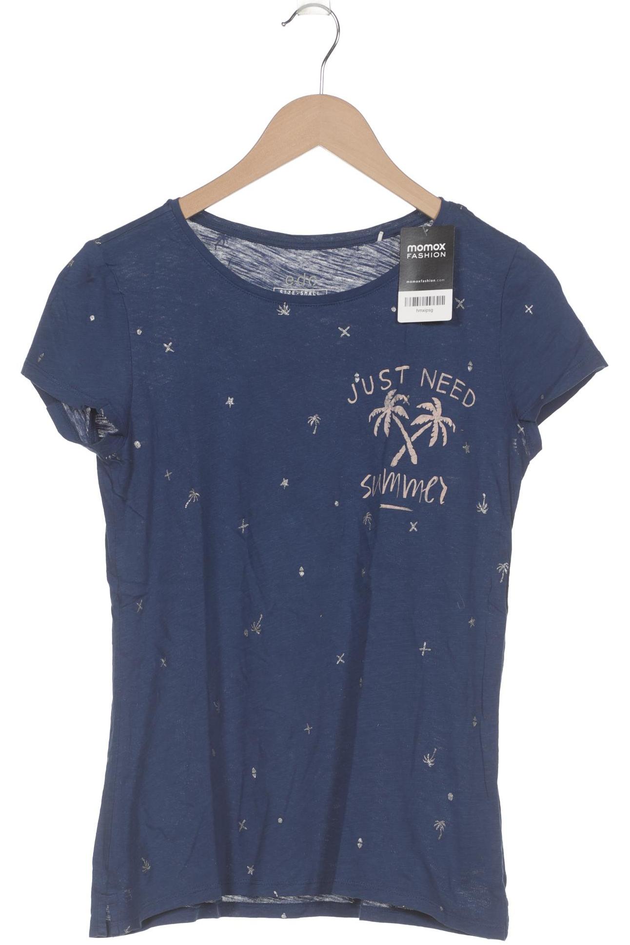 

edc by Esprit Damen T-Shirt, blau, Gr. 36