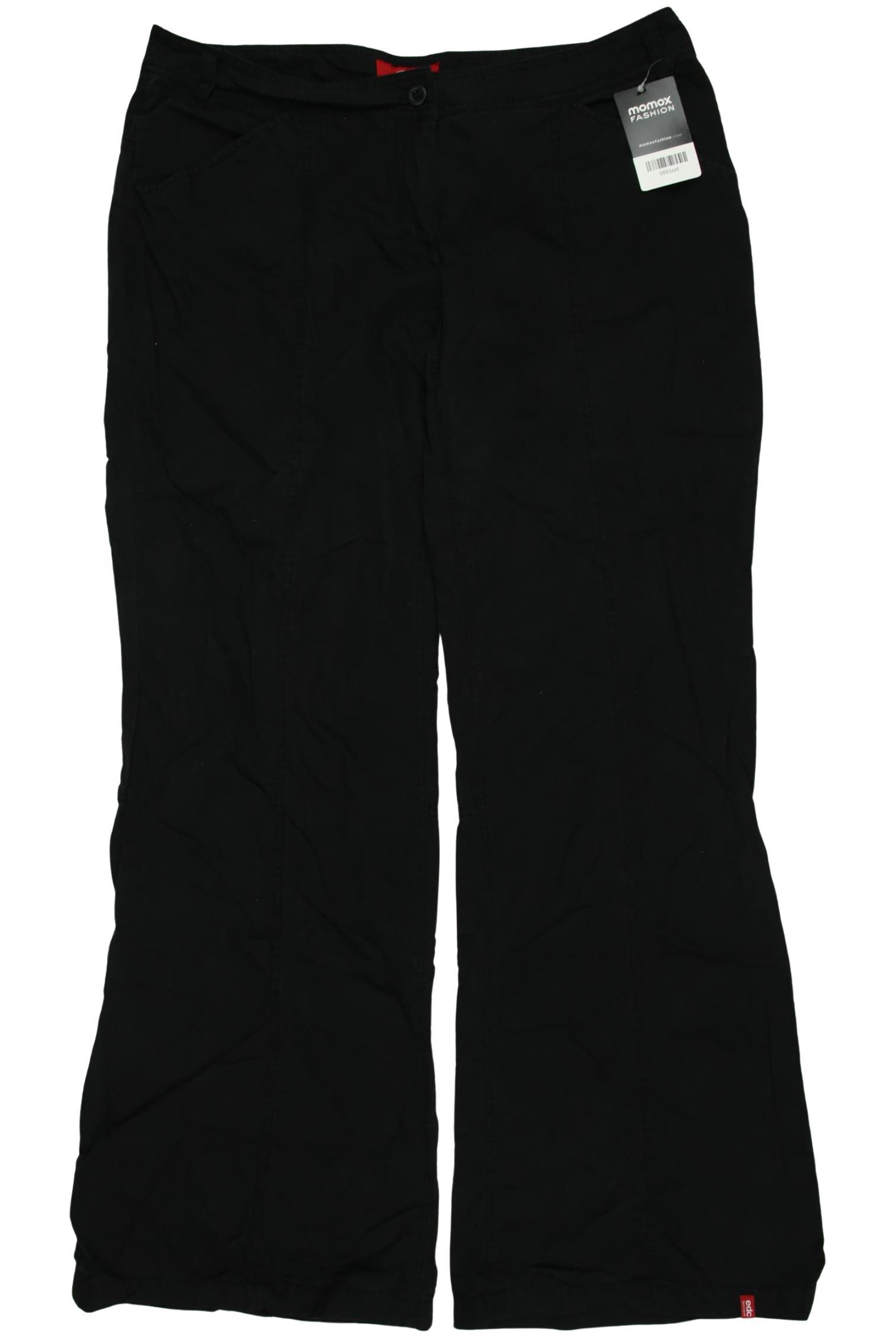 

edc by Esprit Damen Stoffhose, schwarz, Gr. 42