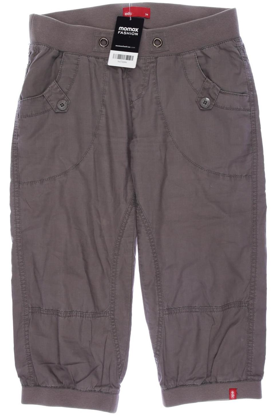 

edc by Esprit Damen Stoffhose, braun