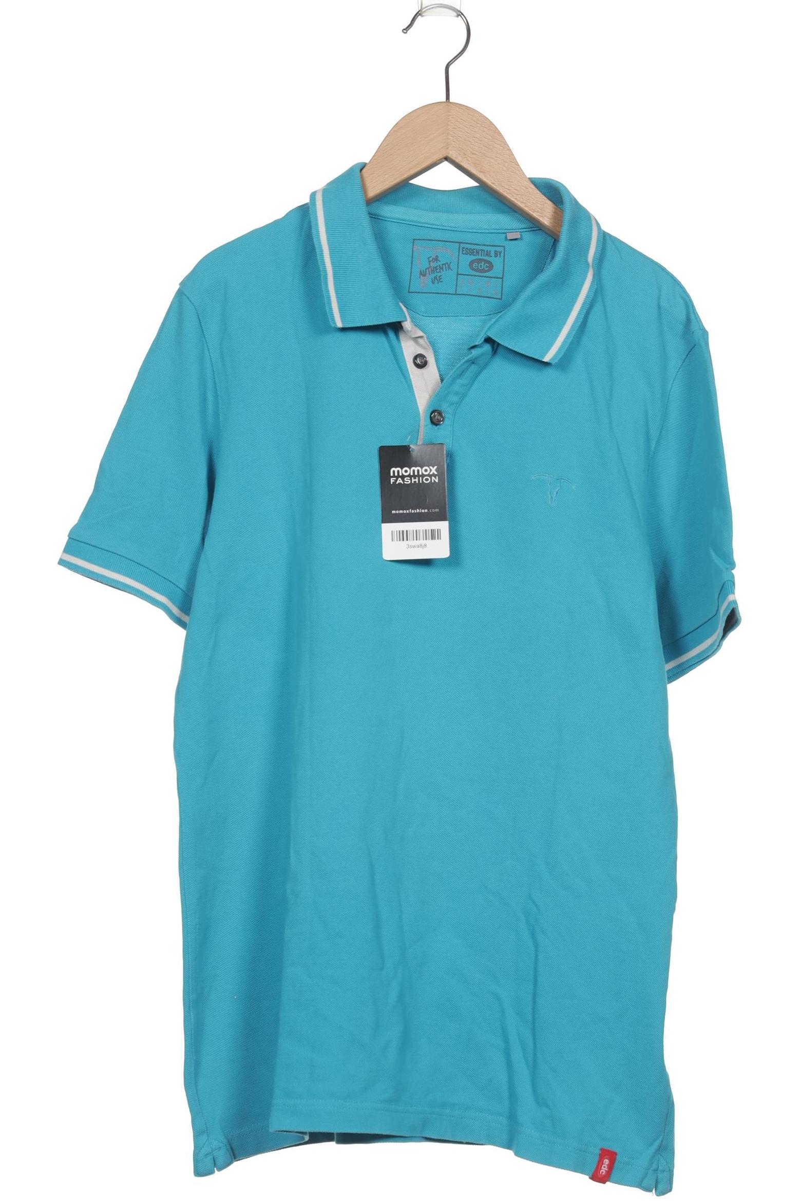 

edc by Esprit Herren Poloshirt, blau, Gr. 52