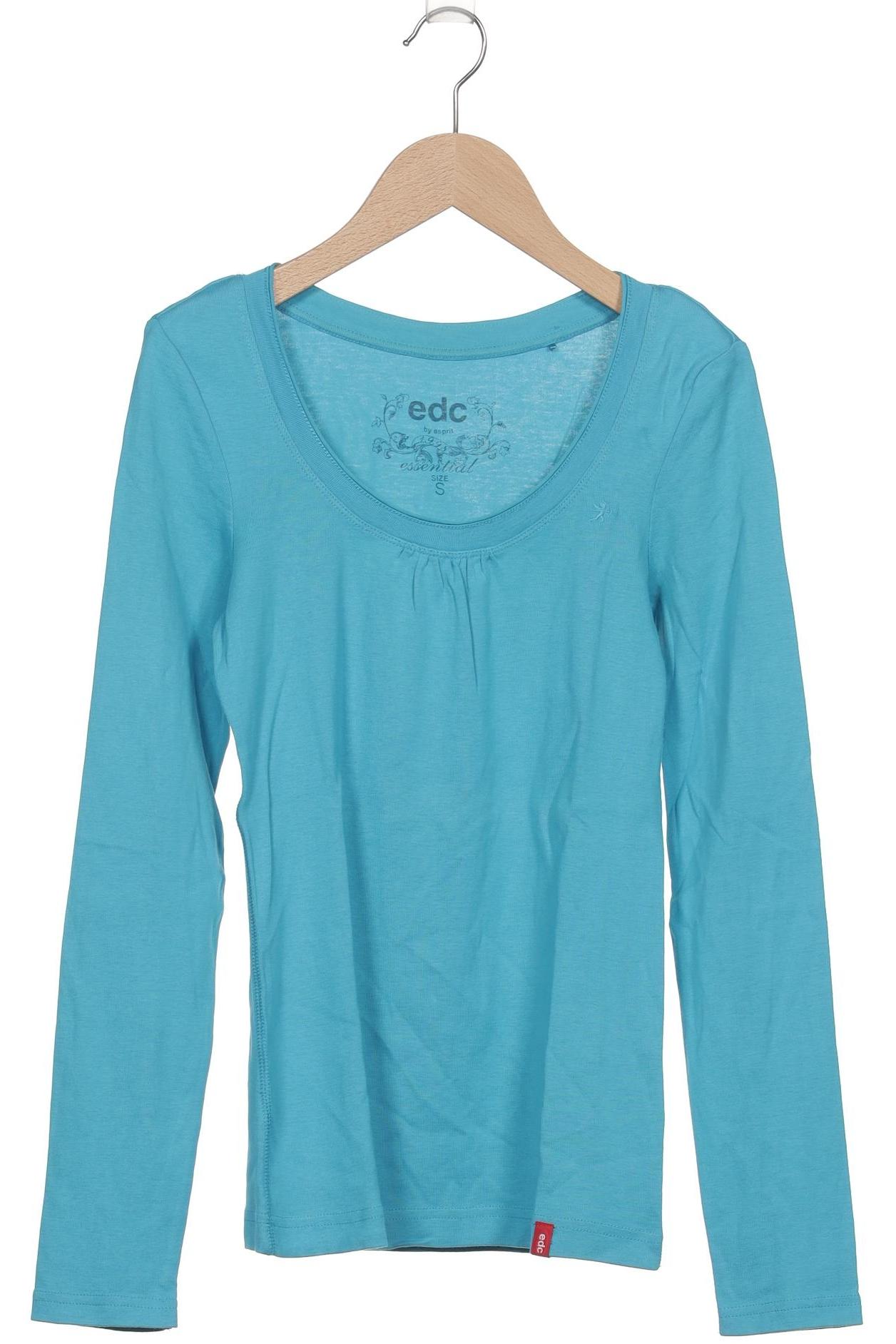 

edc by Esprit Damen Langarmshirt, blau, Gr. 36