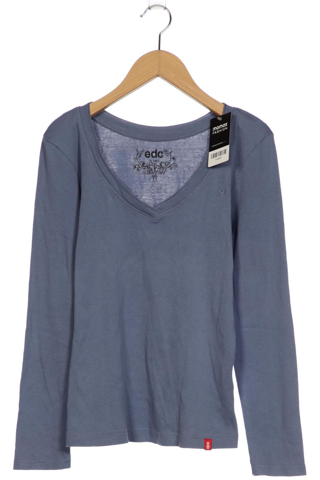 

edc by Esprit Damen Langarmshirt, blau, Gr. 38