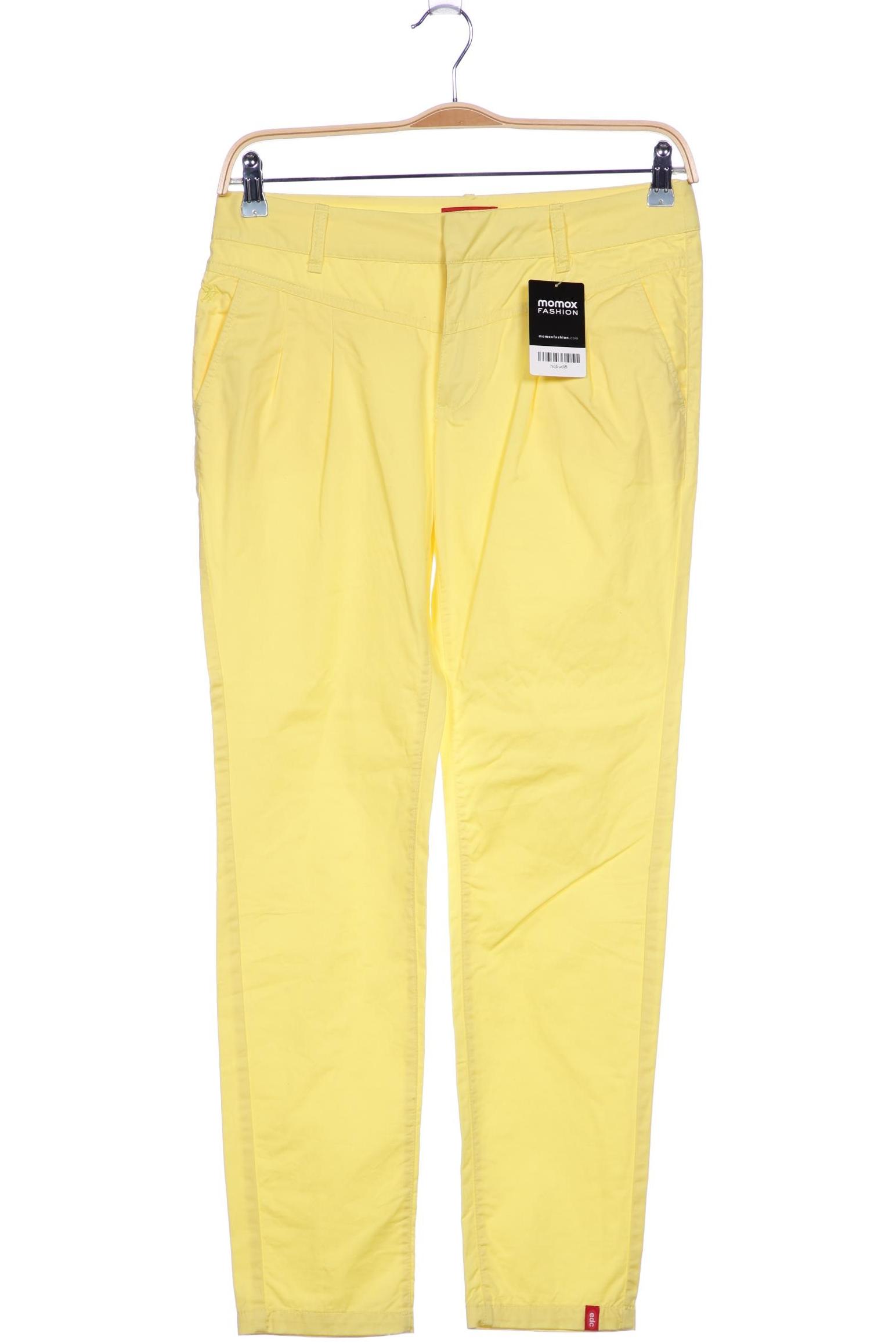 

edc by Esprit Damen Stoffhose, gelb, Gr. 36