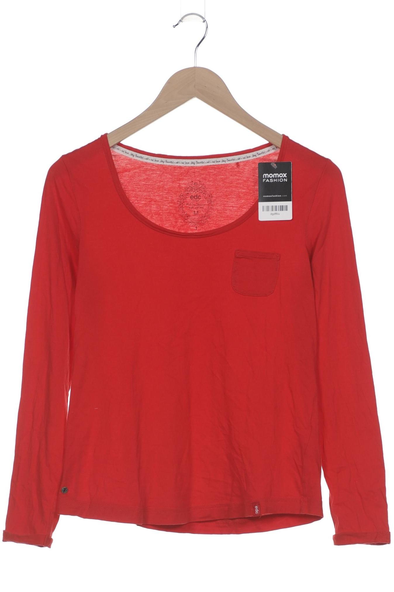 

edc by Esprit Damen Langarmshirt, rot, Gr. 38
