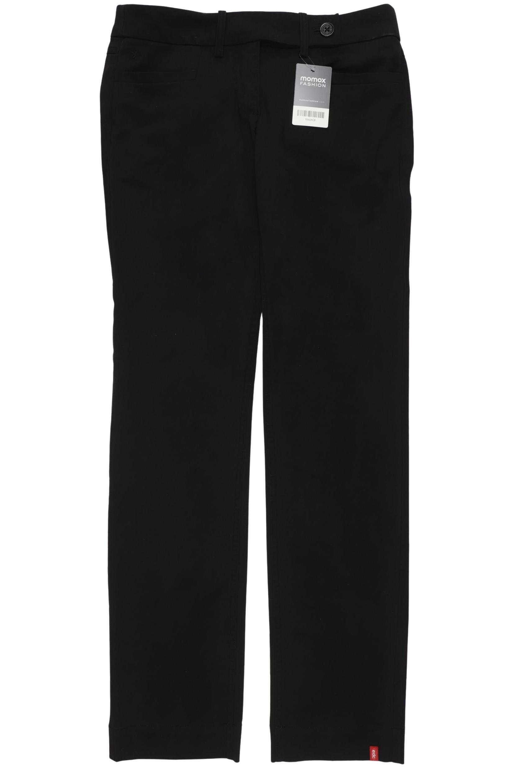 

edc by Esprit Damen Stoffhose, schwarz, Gr. 36