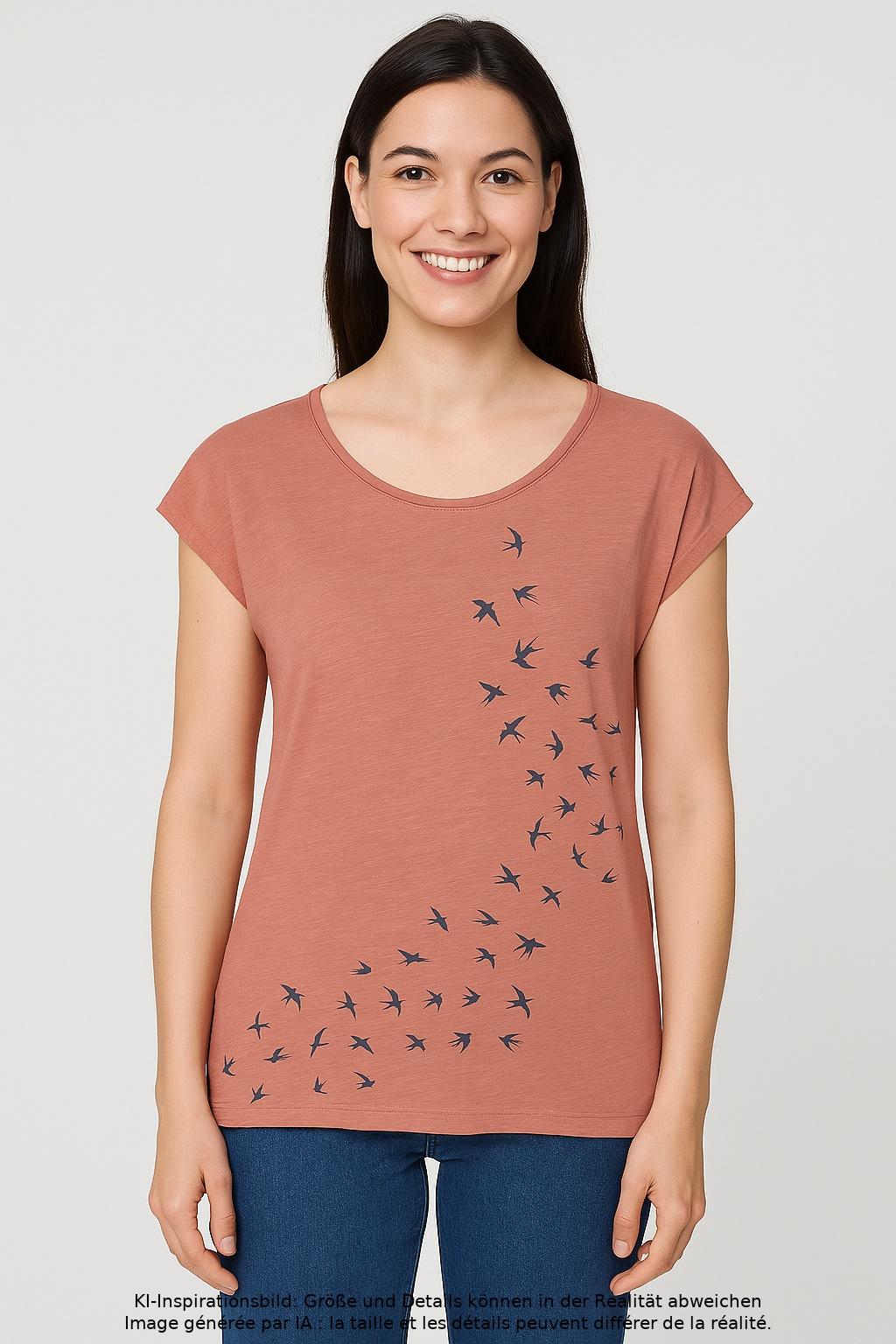 

edc by Esprit Damen T-Shirt, pink, Gr. 36