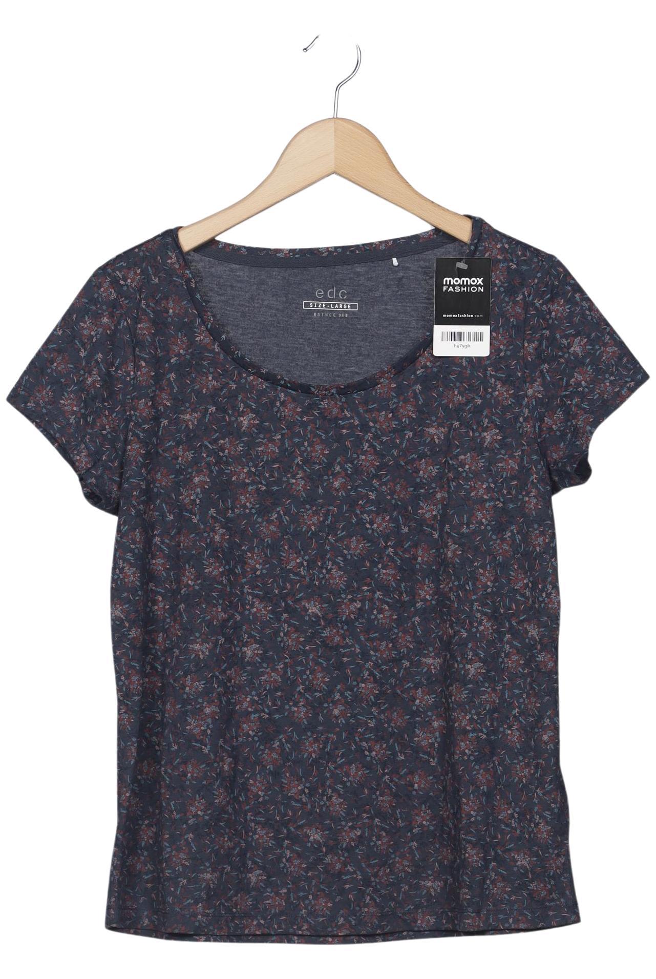 

edc by Esprit Damen T-Shirt, marineblau, Gr. 42