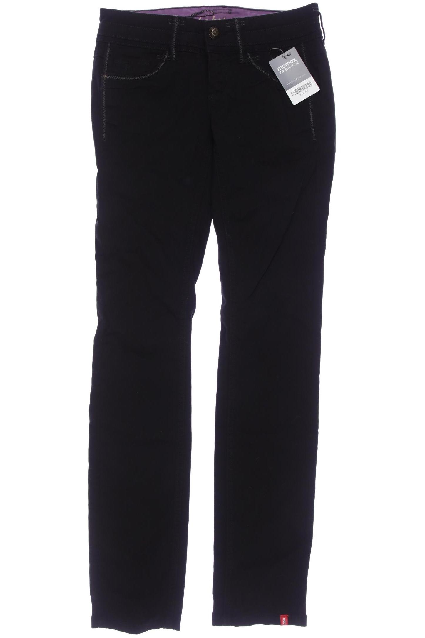 

edc by Esprit Damen Stoffhose, schwarz, Gr. 34