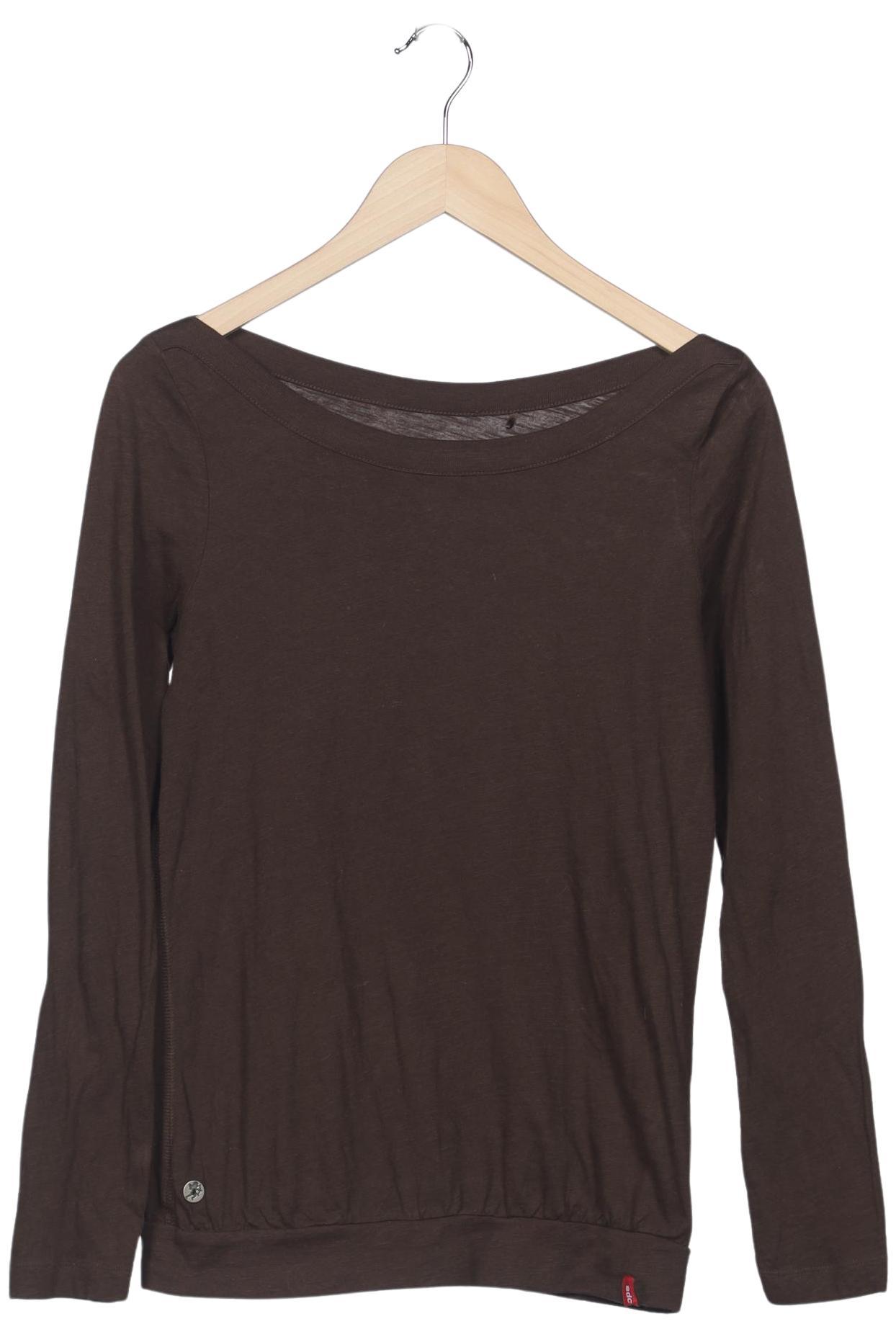 

edc by Esprit Damen Langarmshirt, braun, Gr. 36