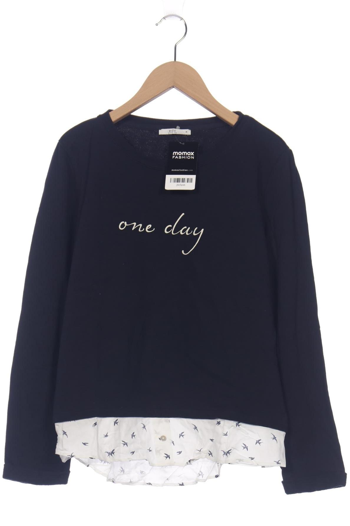 

edc by Esprit Damen Langarmshirt, marineblau, Gr. 38