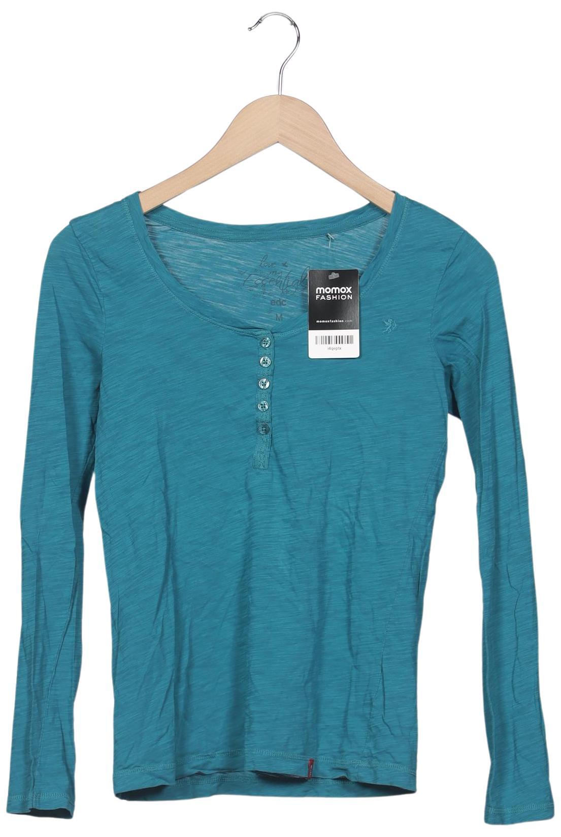 

edc by Esprit Damen Langarmshirt, türkis, Gr. 38
