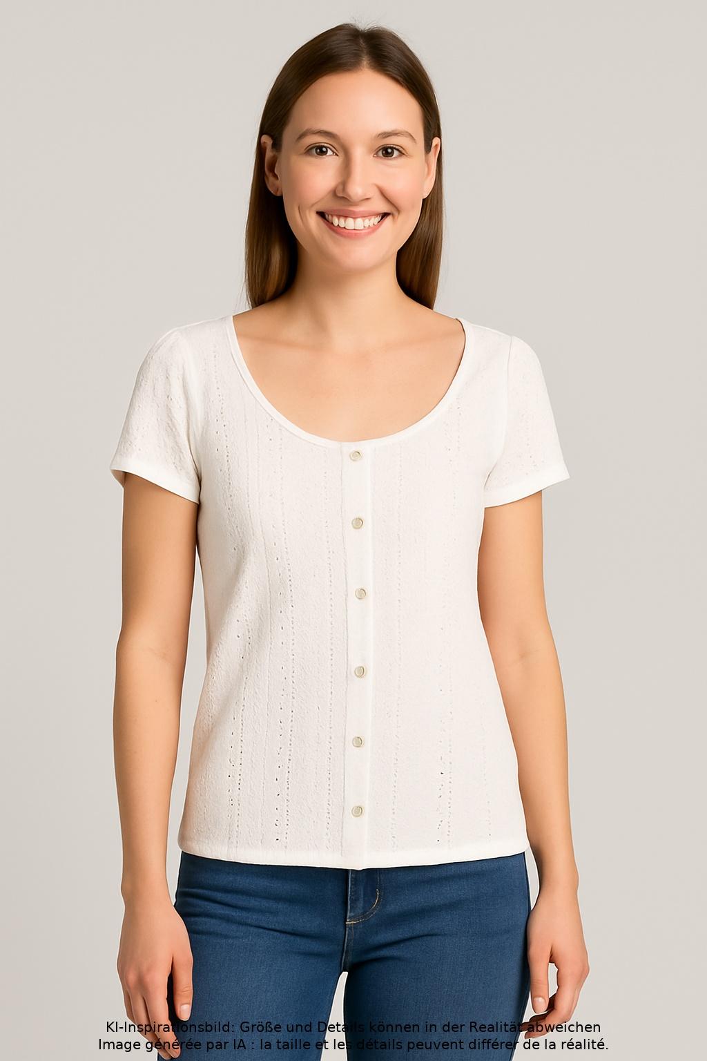 

edc by Esprit Damen T-Shirt, weiß, Gr. 36