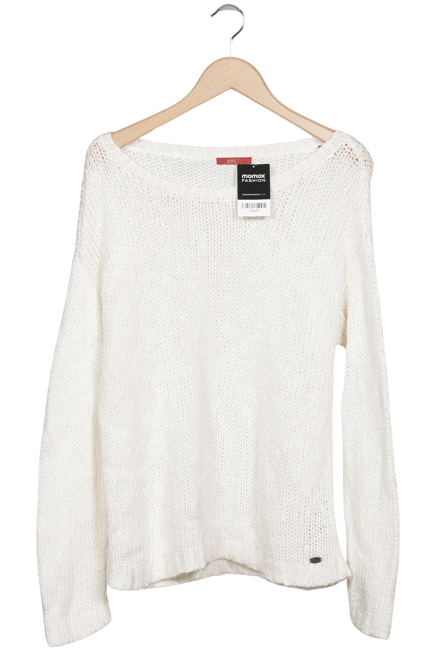 

edc by Esprit Damen Pullover, weiß, Gr. 42