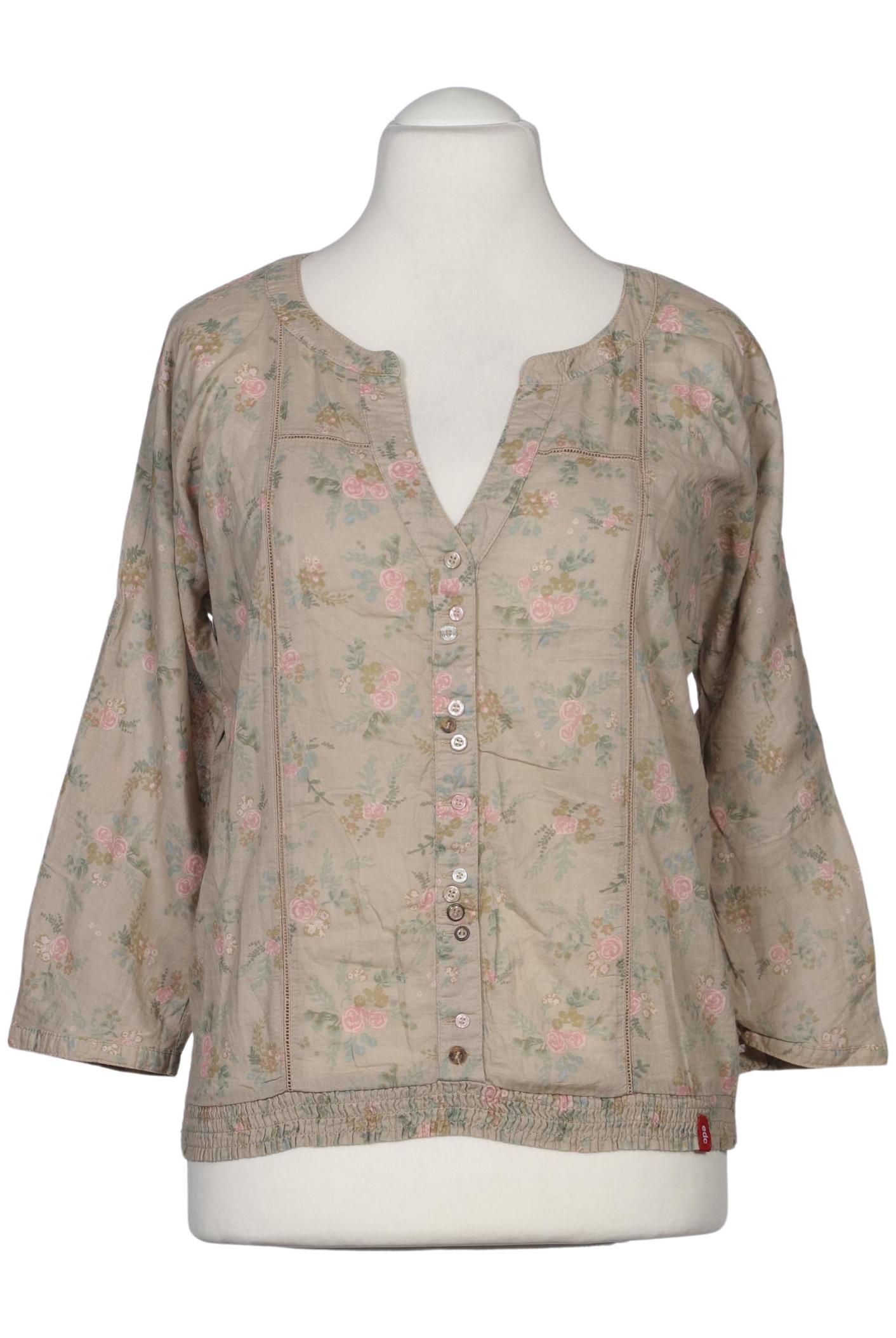 

edc by Esprit Damen Bluse, beige, Gr. 38