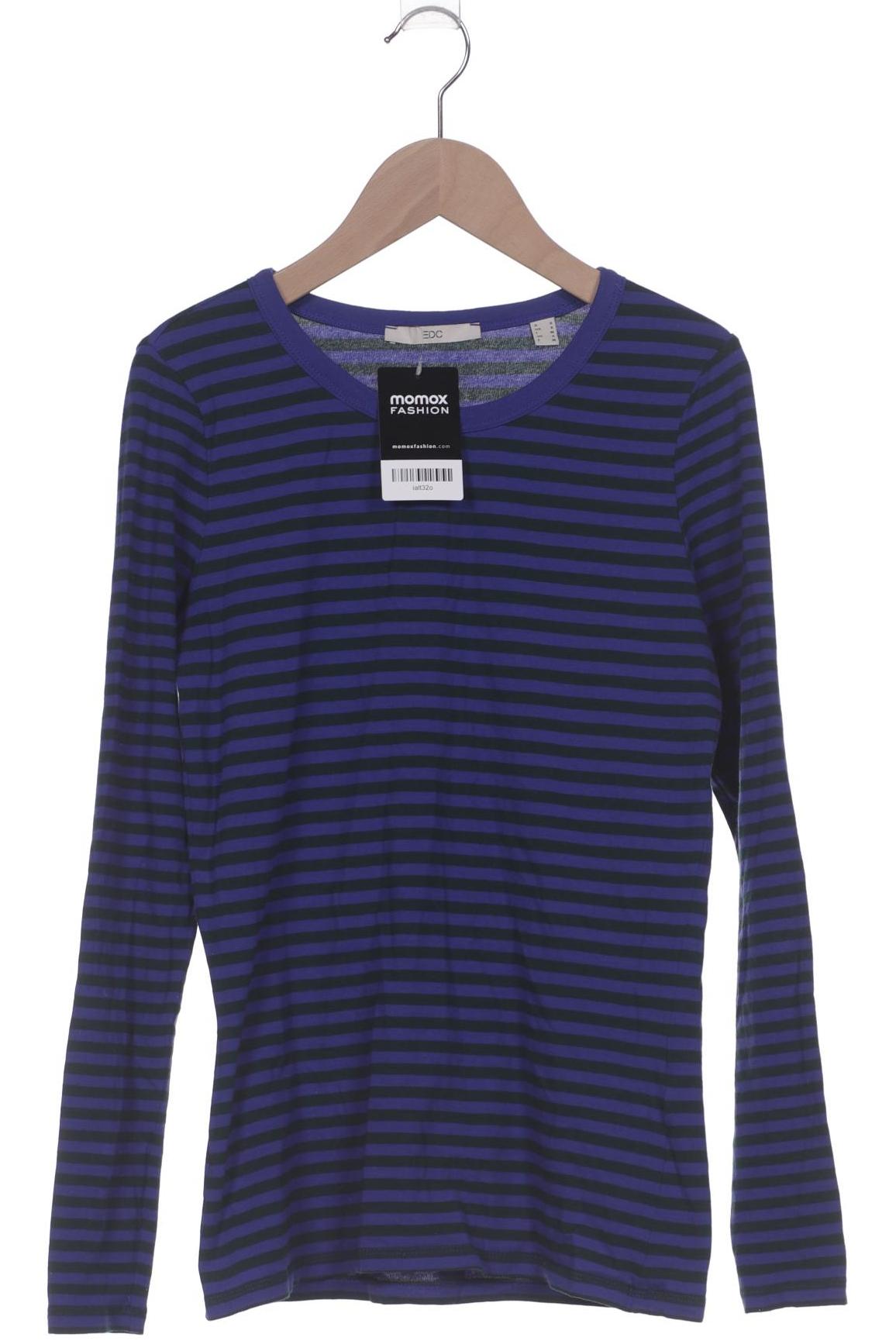 

edc by Esprit Damen Langarmshirt, marineblau, Gr. 36