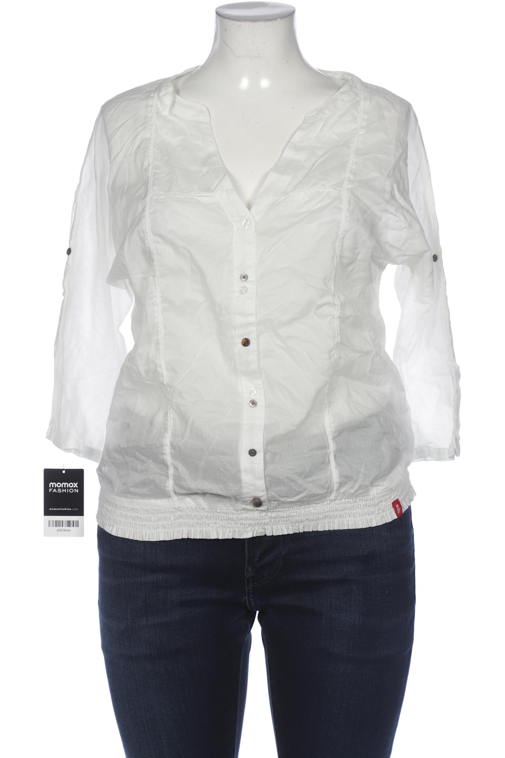 

edc by Esprit Damen Bluse, weiß, Gr. 44