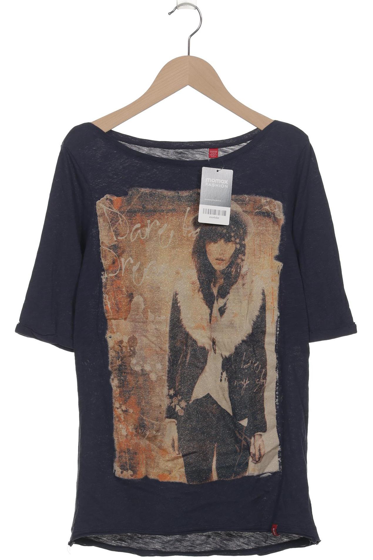 

edc by Esprit Damen T-Shirt, marineblau, Gr. 38