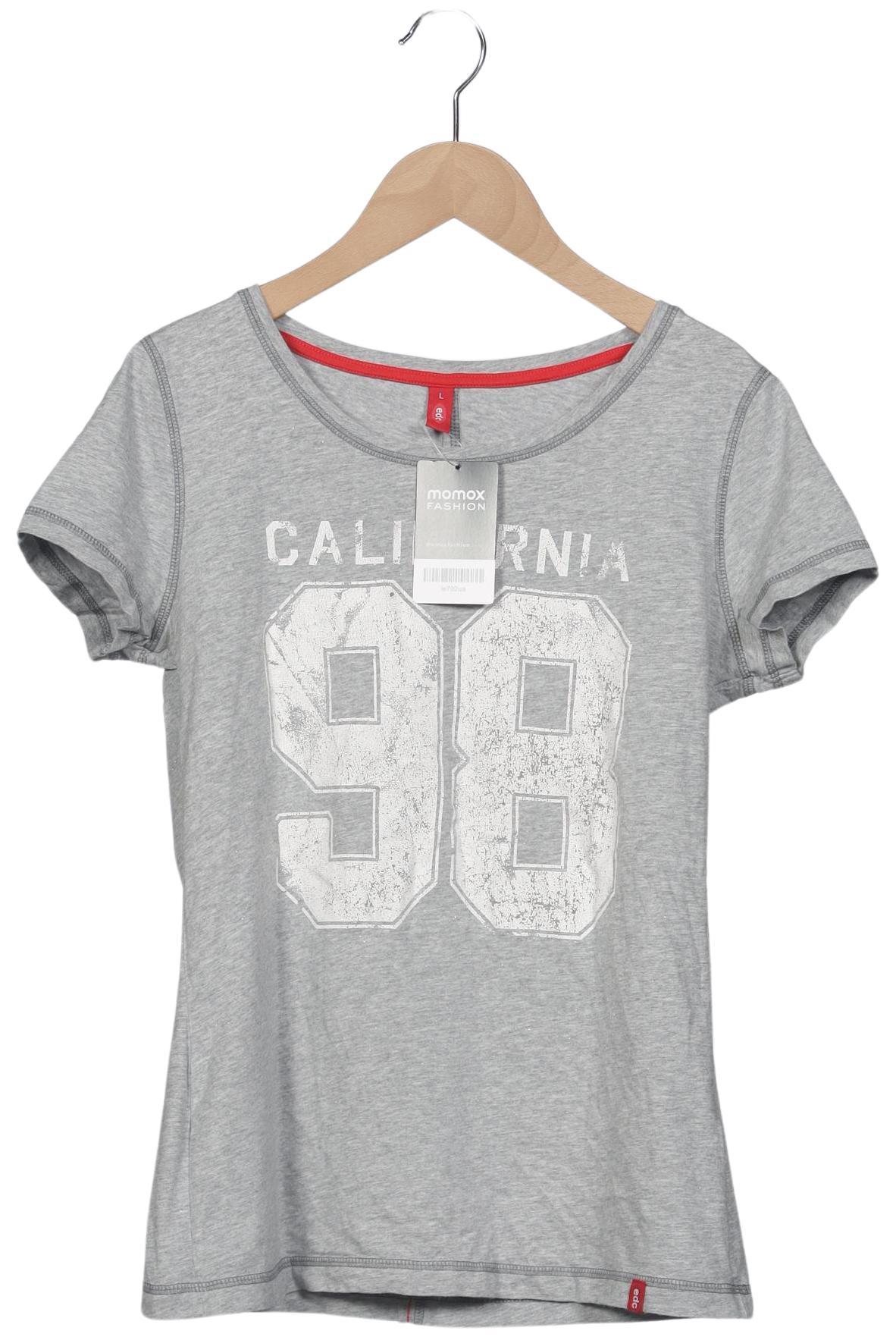 

edc by Esprit Damen T-Shirt, grau, Gr. 42