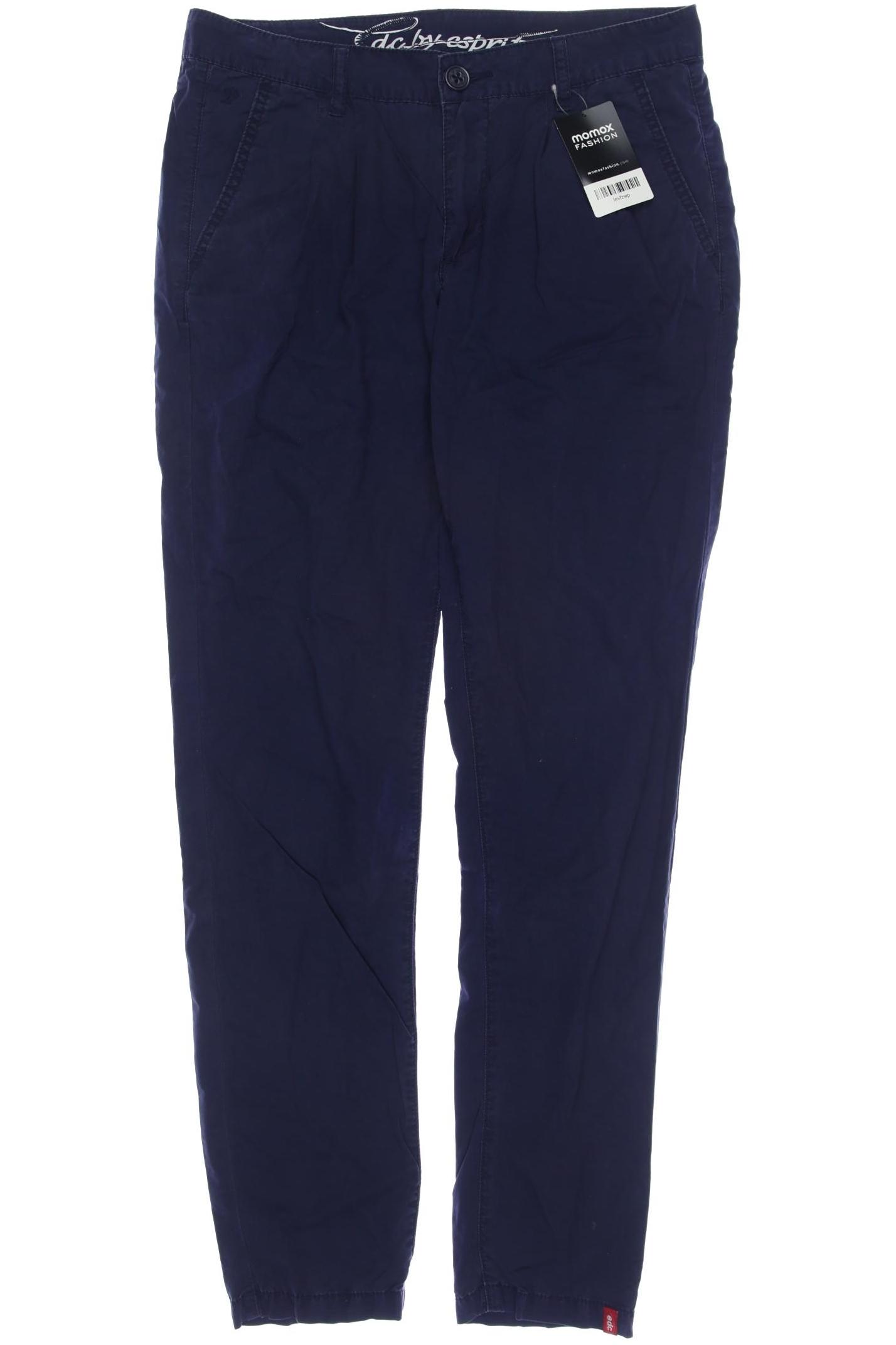 

edc by Esprit Damen Stoffhose, marineblau, Gr. 36