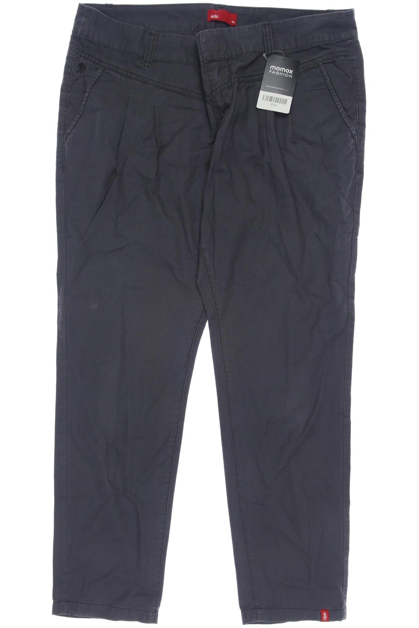 

edc by Esprit Damen Stoffhose, grau, Gr. 40