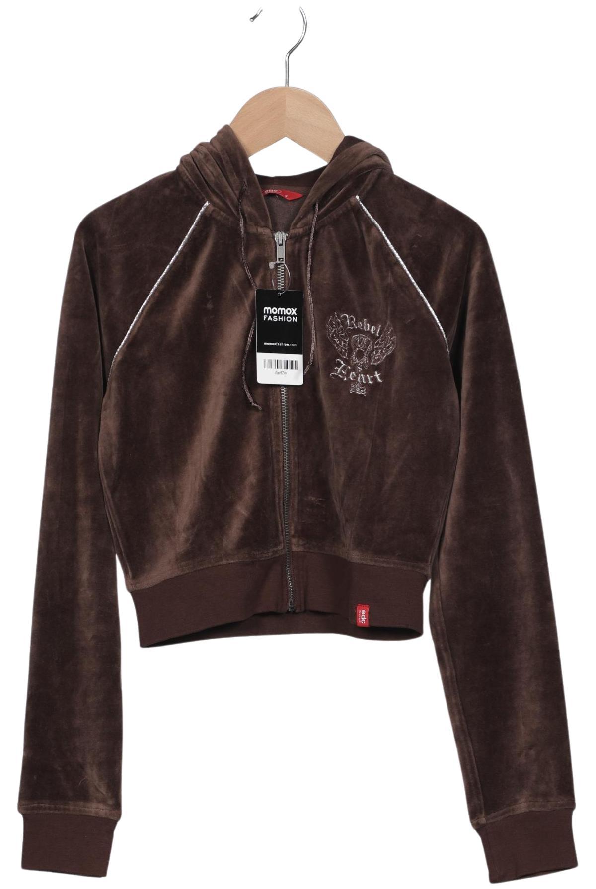 

edc by Esprit Damen Kapuzenpullover, braun, Gr. 36