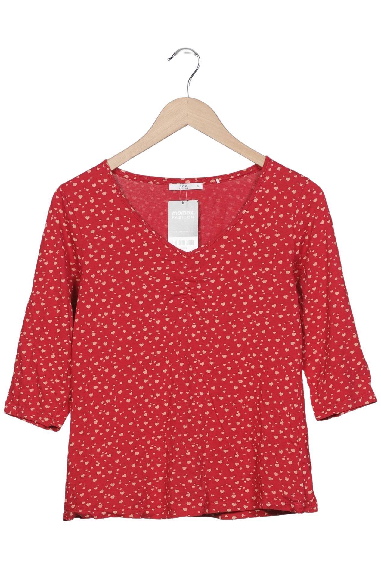 

edc by Esprit Damen Langarmshirt, rot, Gr. 36