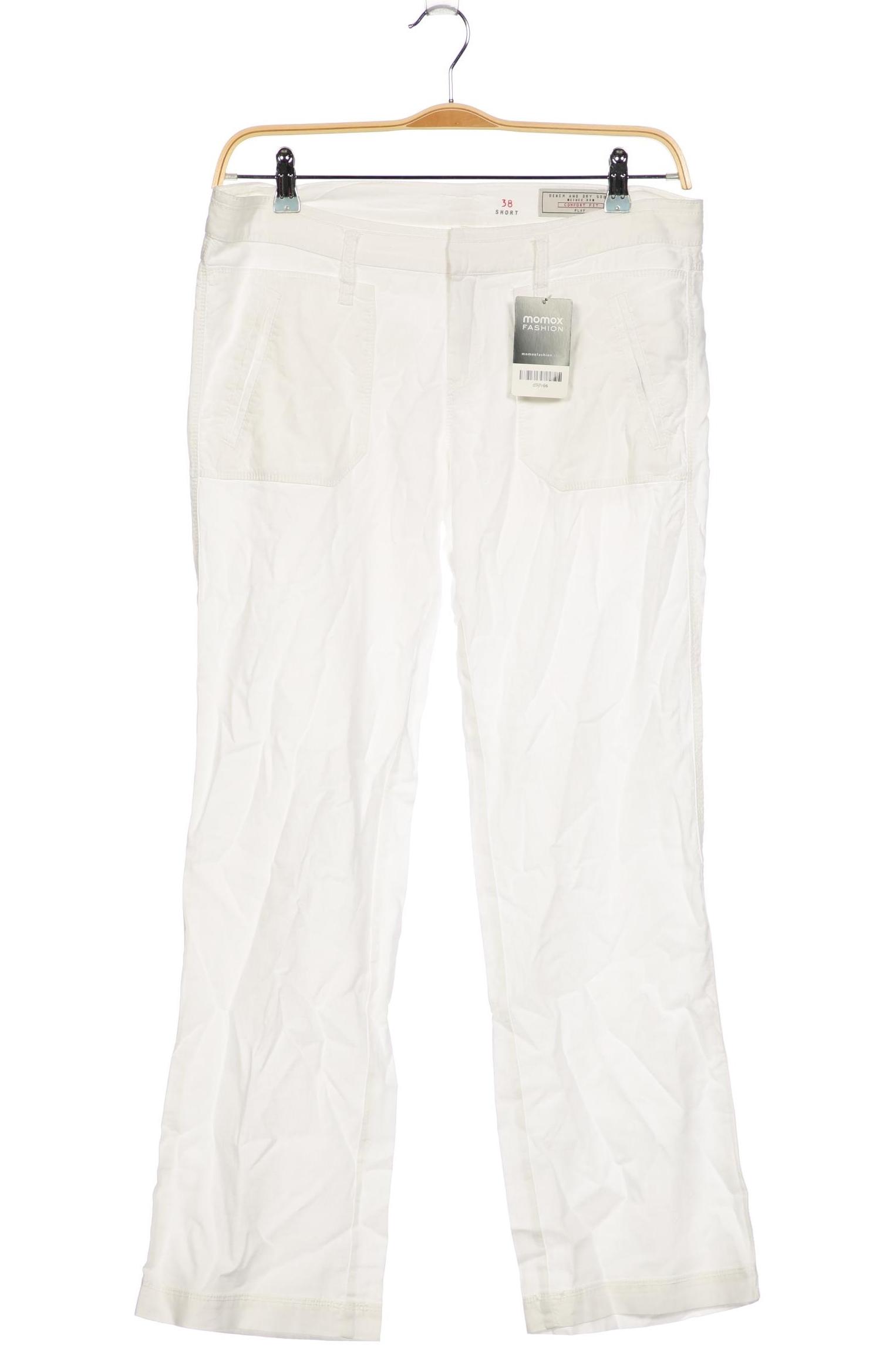 

edc by Esprit Damen Stoffhose, weiß, Gr. 38