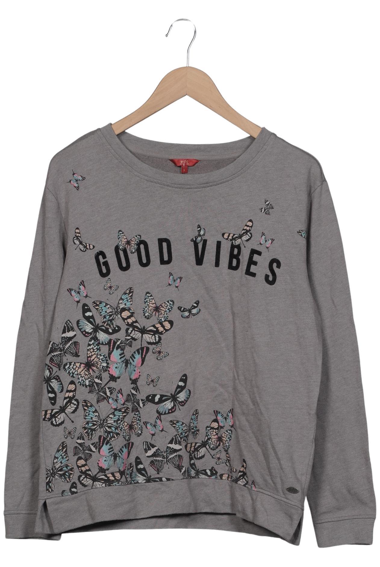 

edc by Esprit Damen Sweatshirt, grau, Gr. 42