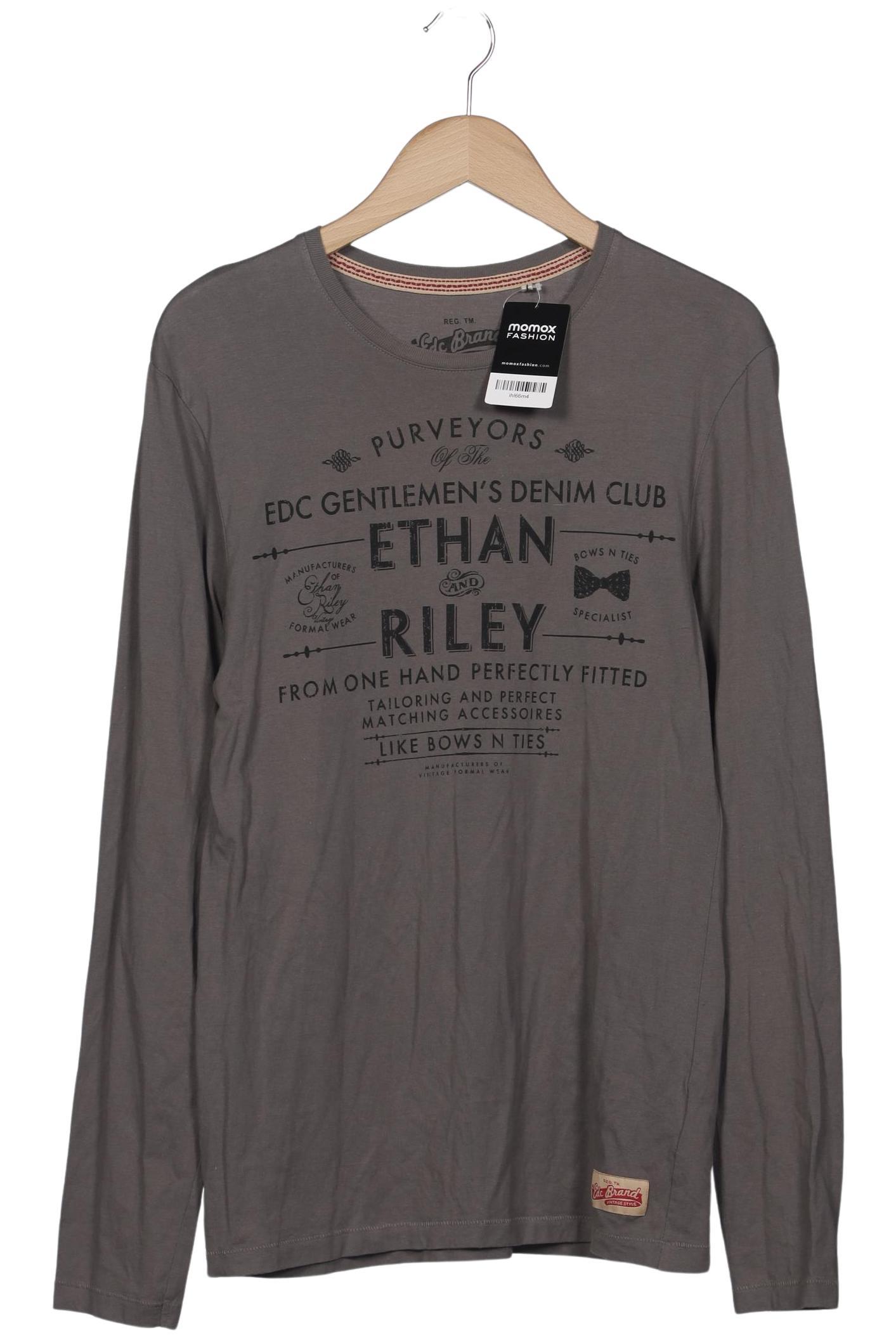 

edc by Esprit Herren Langarmshirt, grau, Gr. 52