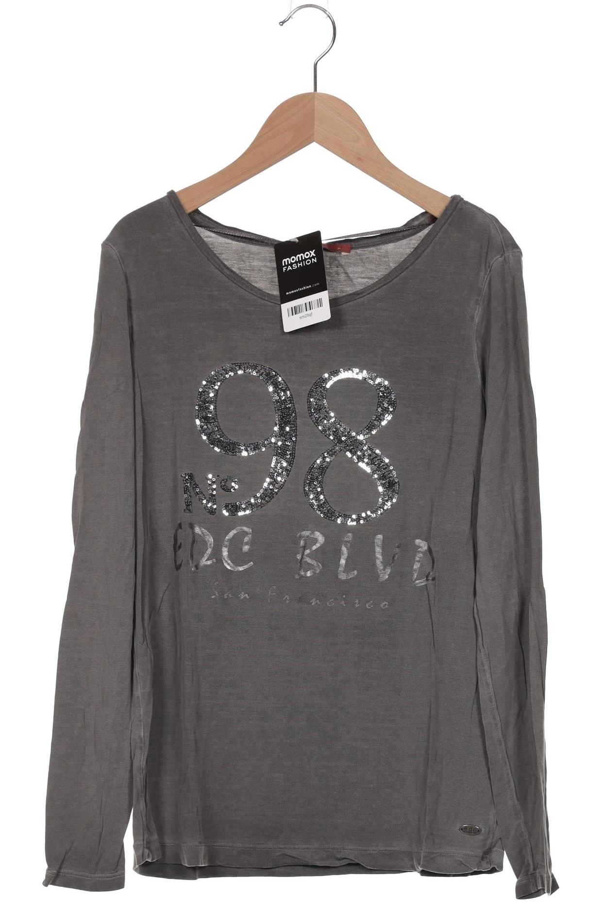 

edc by Esprit Damen Langarmshirt, grau, Gr. 38