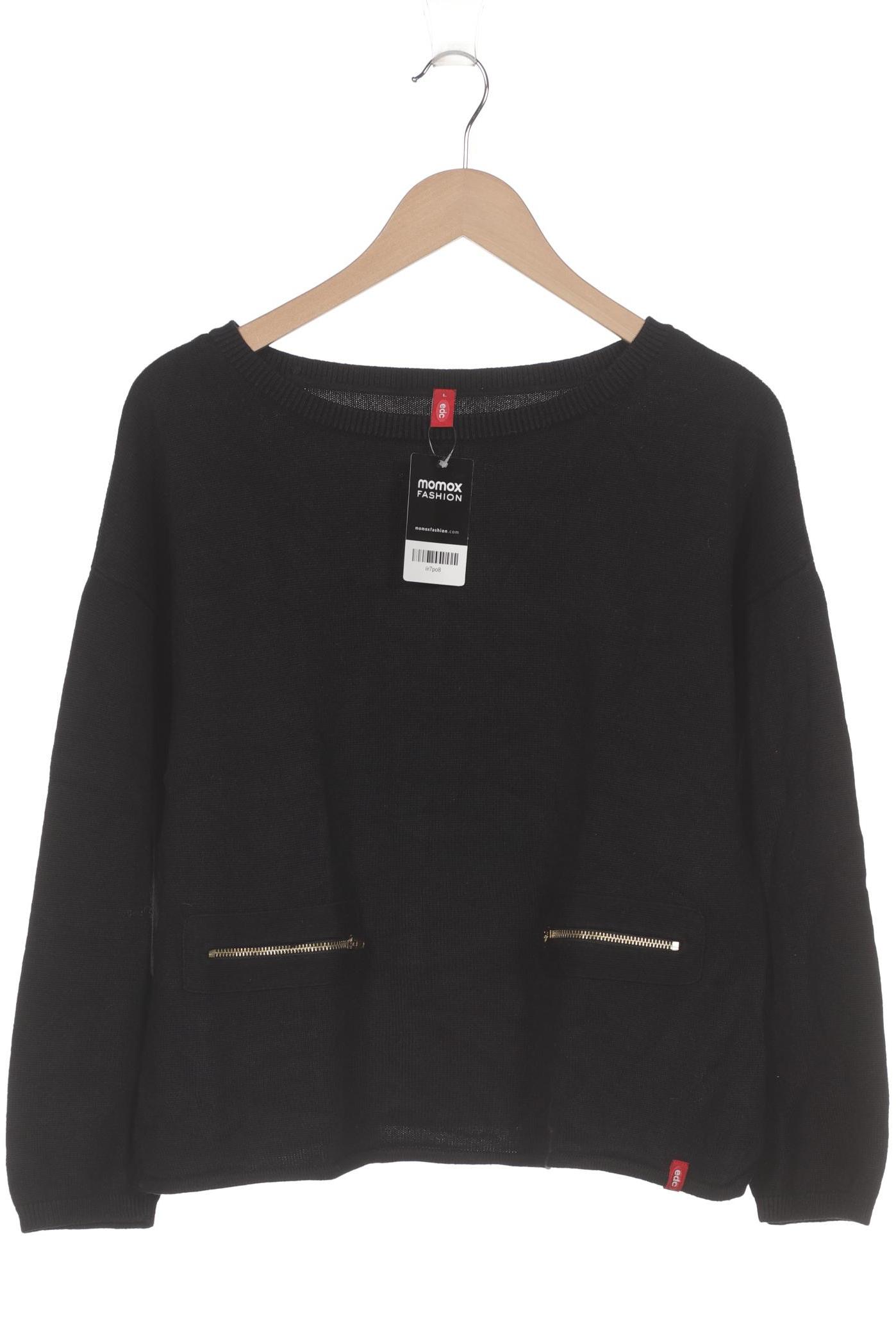 

edc by Esprit Damen Pullover, schwarz, Gr. 42