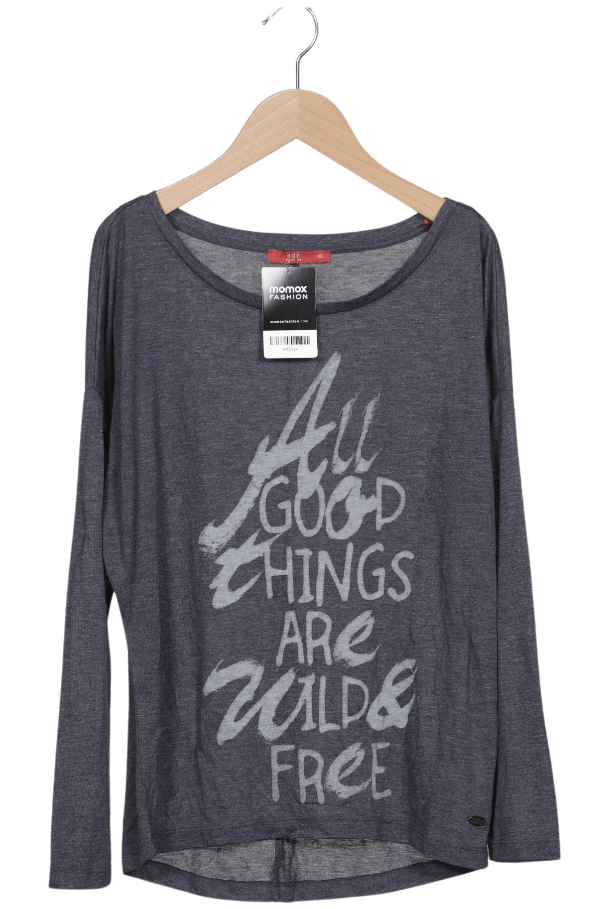 

edc by Esprit Damen Langarmshirt, marineblau, Gr. 34