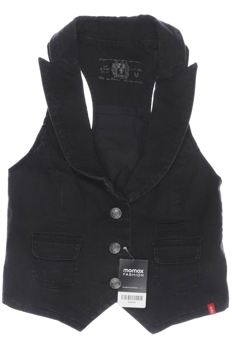 

edc by Esprit Damen Weste, schwarz, Gr. 38