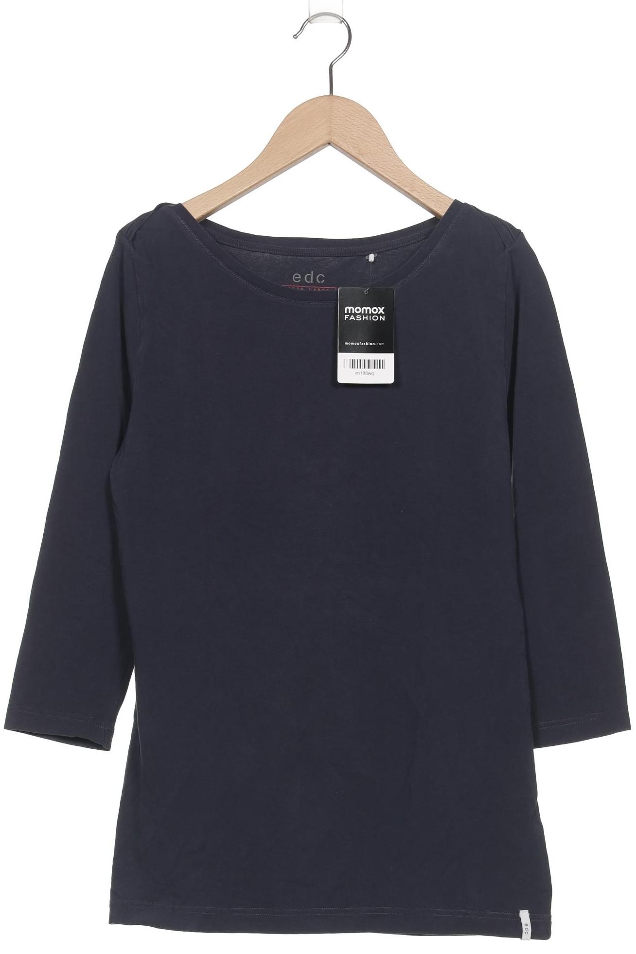 

edc by Esprit Damen Langarmshirt, marineblau, Gr. 42