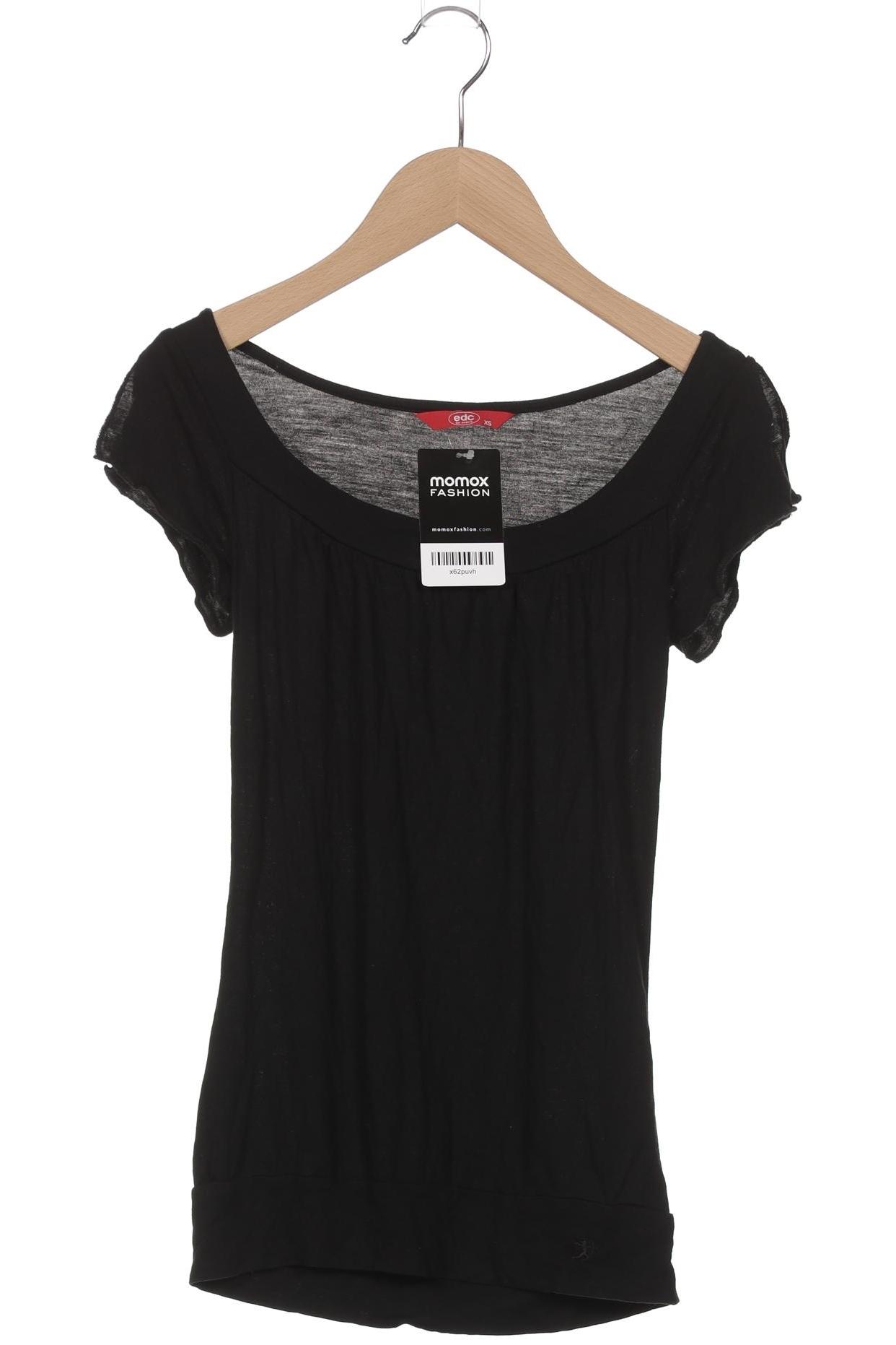 

edc by Esprit Damen Top, schwarz, Gr. 34