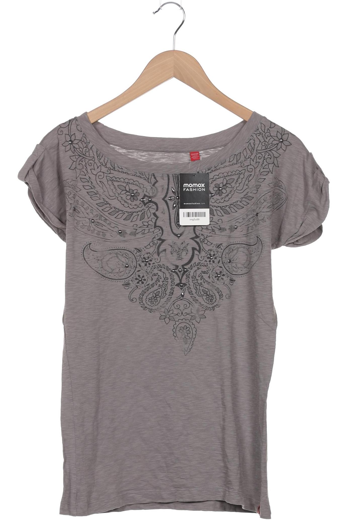 

edc by Esprit Damen T-Shirt, grau, Gr. 34