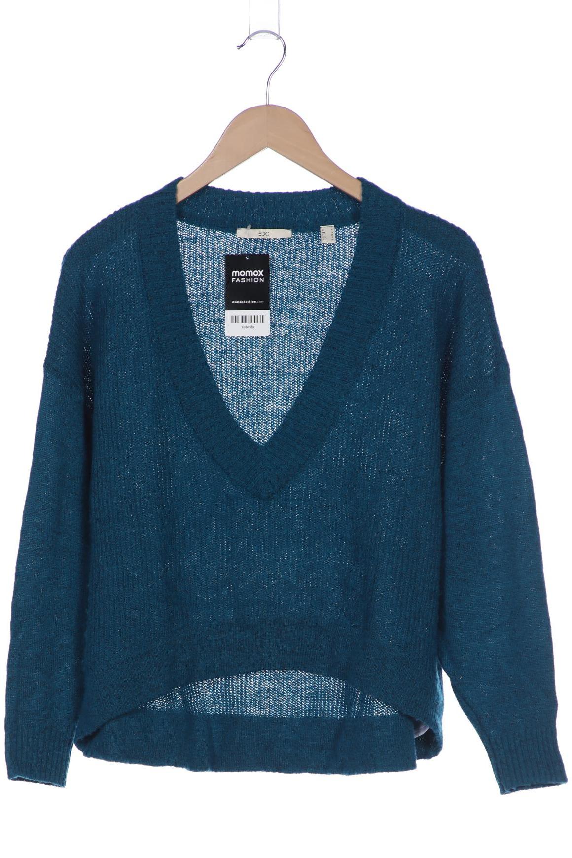 

edc by Esprit Damen Pullover, blau, Gr. 36