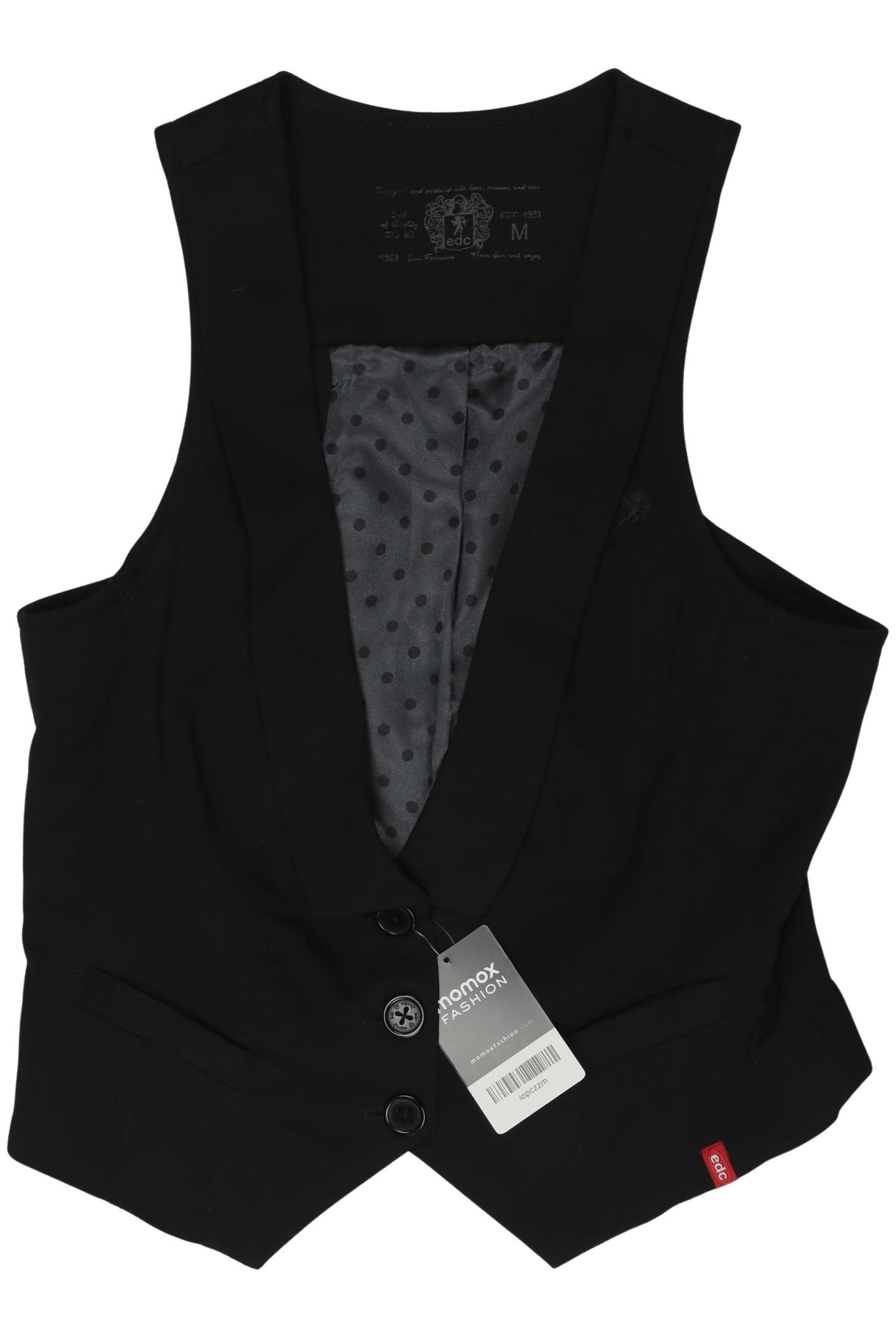 

edc by Esprit Damen Weste, schwarz, Gr. 38