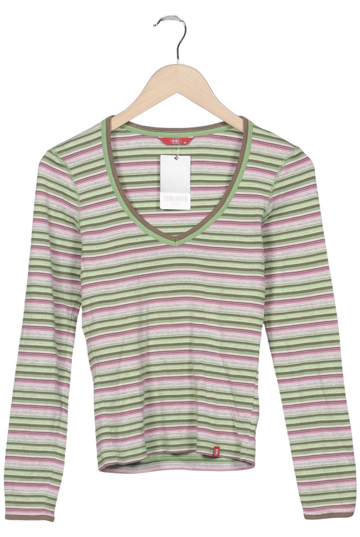 

edc by Esprit Damen Langarmshirt, mehrfarbig, Gr. 38