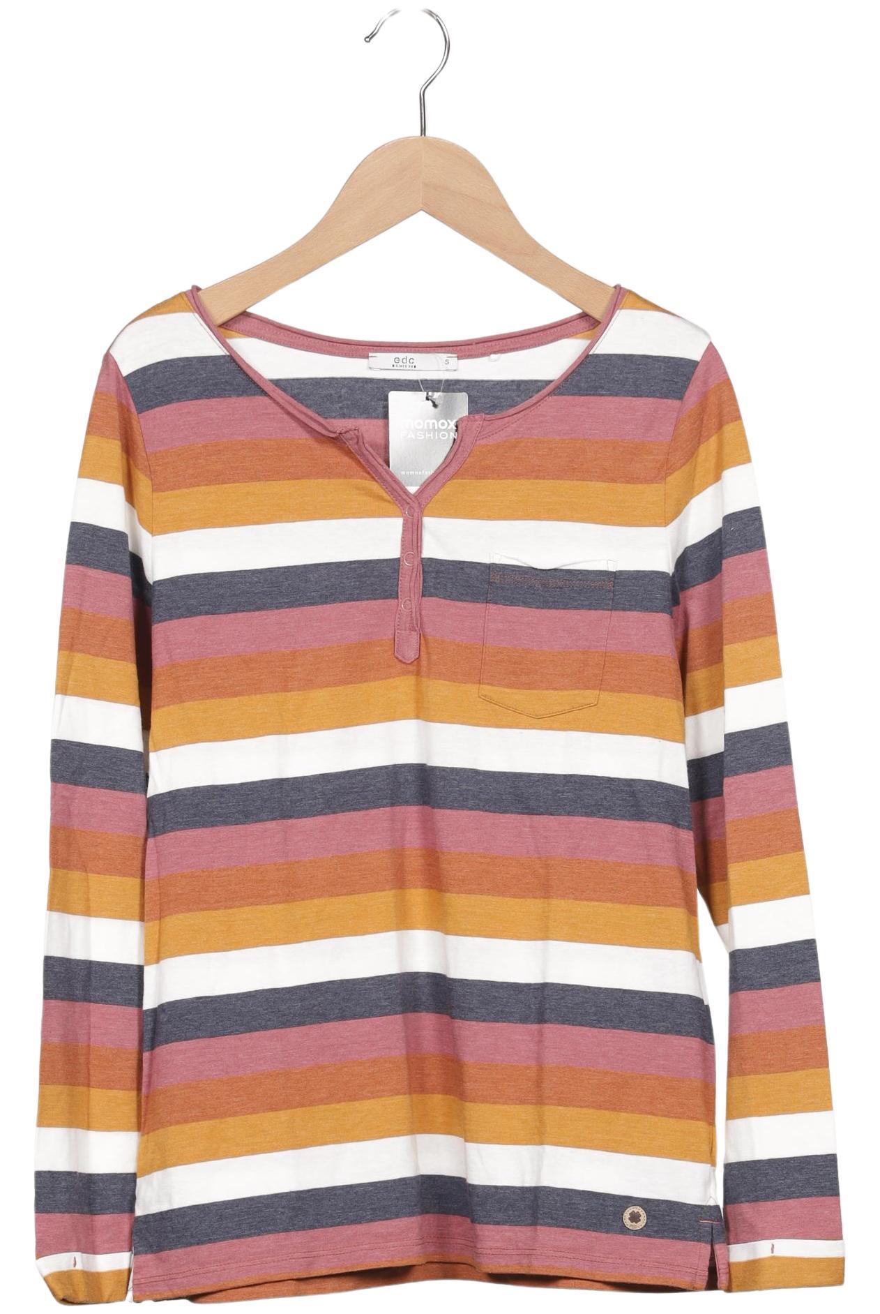 

edc by Esprit Damen Langarmshirt, mehrfarbig, Gr. 36