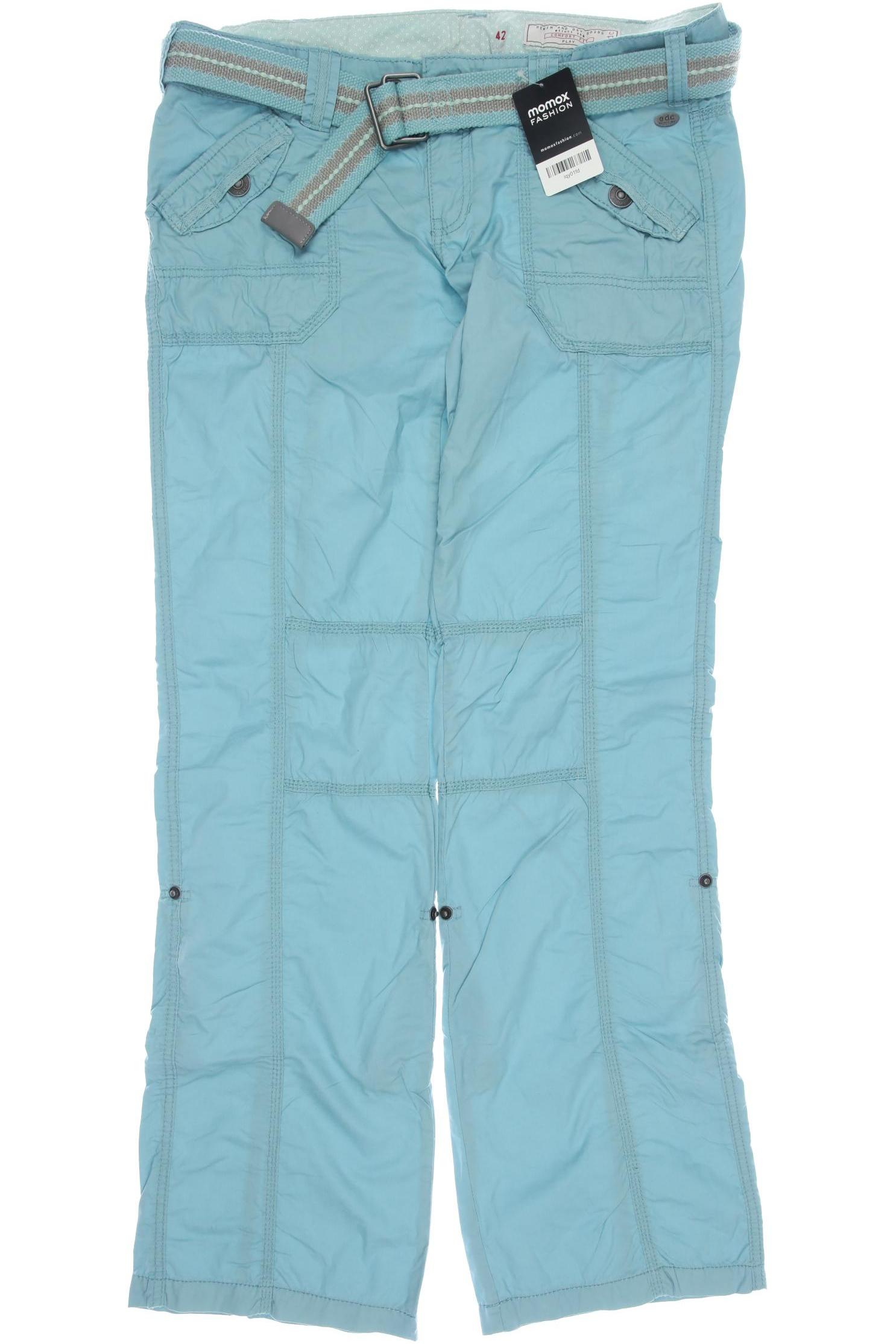 

edc by Esprit Damen Stoffhose, blau, Gr. 42