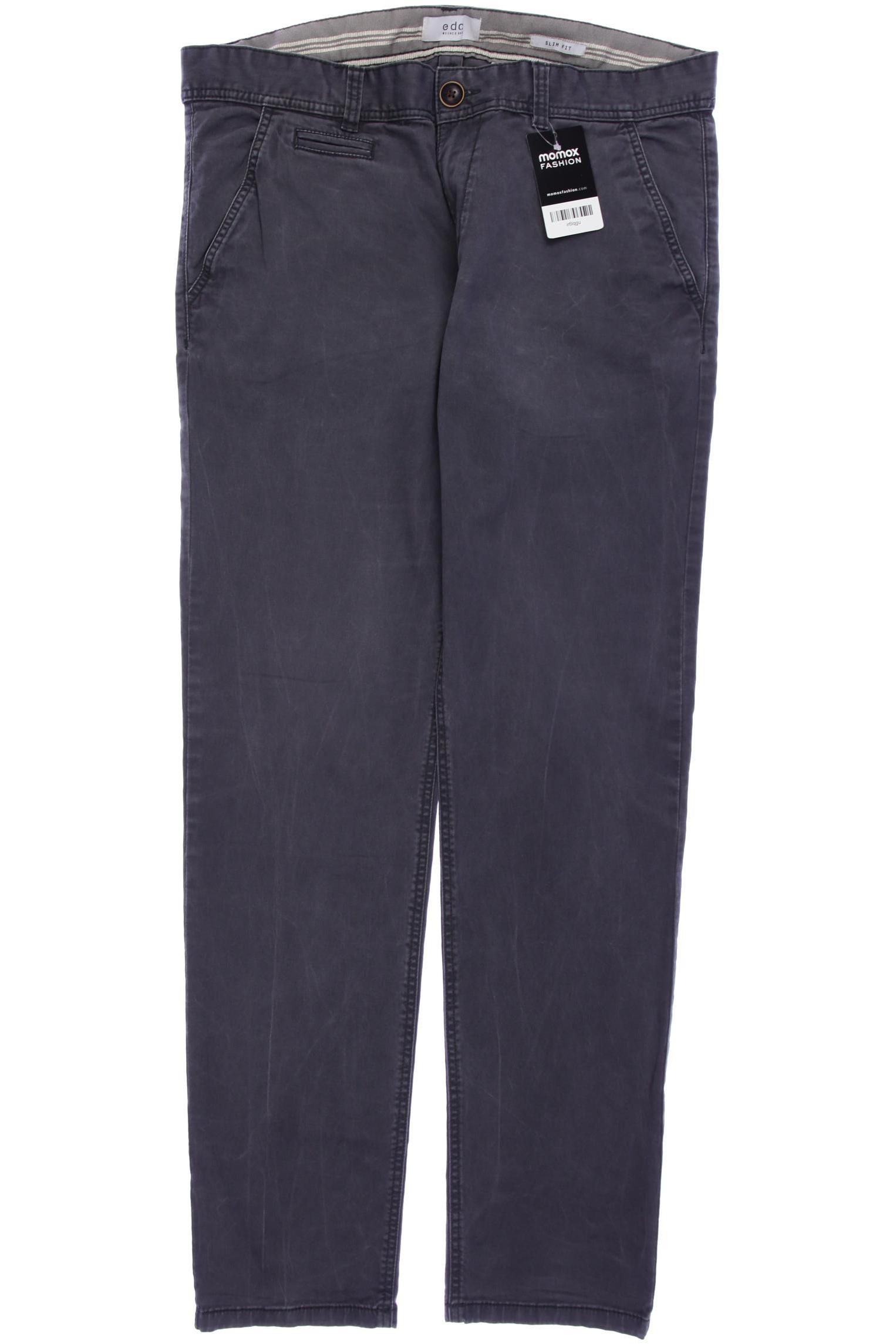 

edc by Esprit Herren Stoffhose, grau, Gr. 52