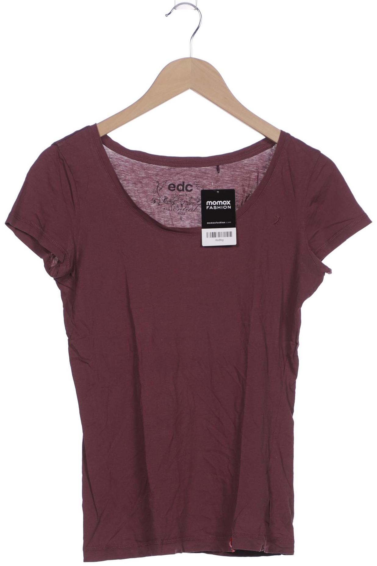 

edc by Esprit Damen T-Shirt, bordeaux, Gr. 42